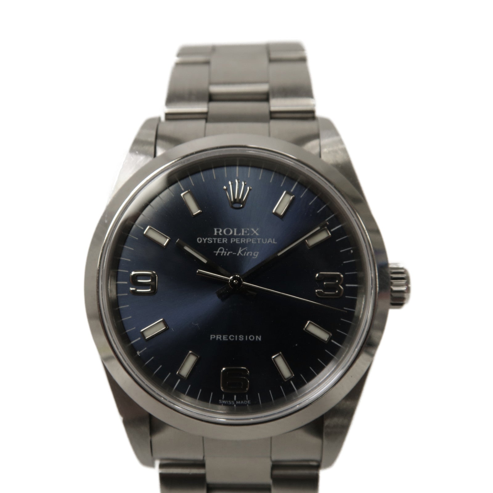 ROLEX Air King 34mm不鏽鋼自動機芯手錶藍色