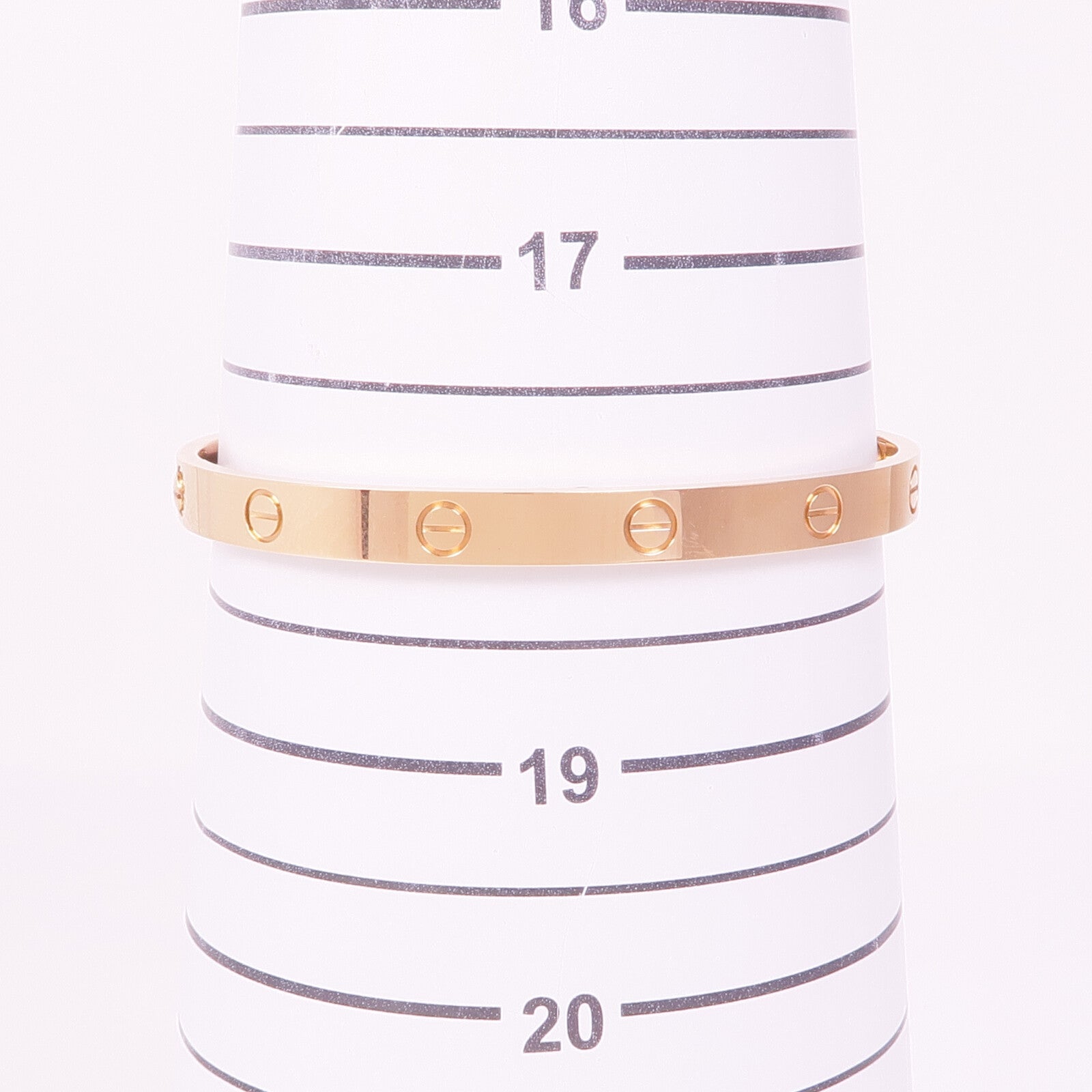 CARTIER 18K玫瑰金Love Bracelet手鐲Cartier#19