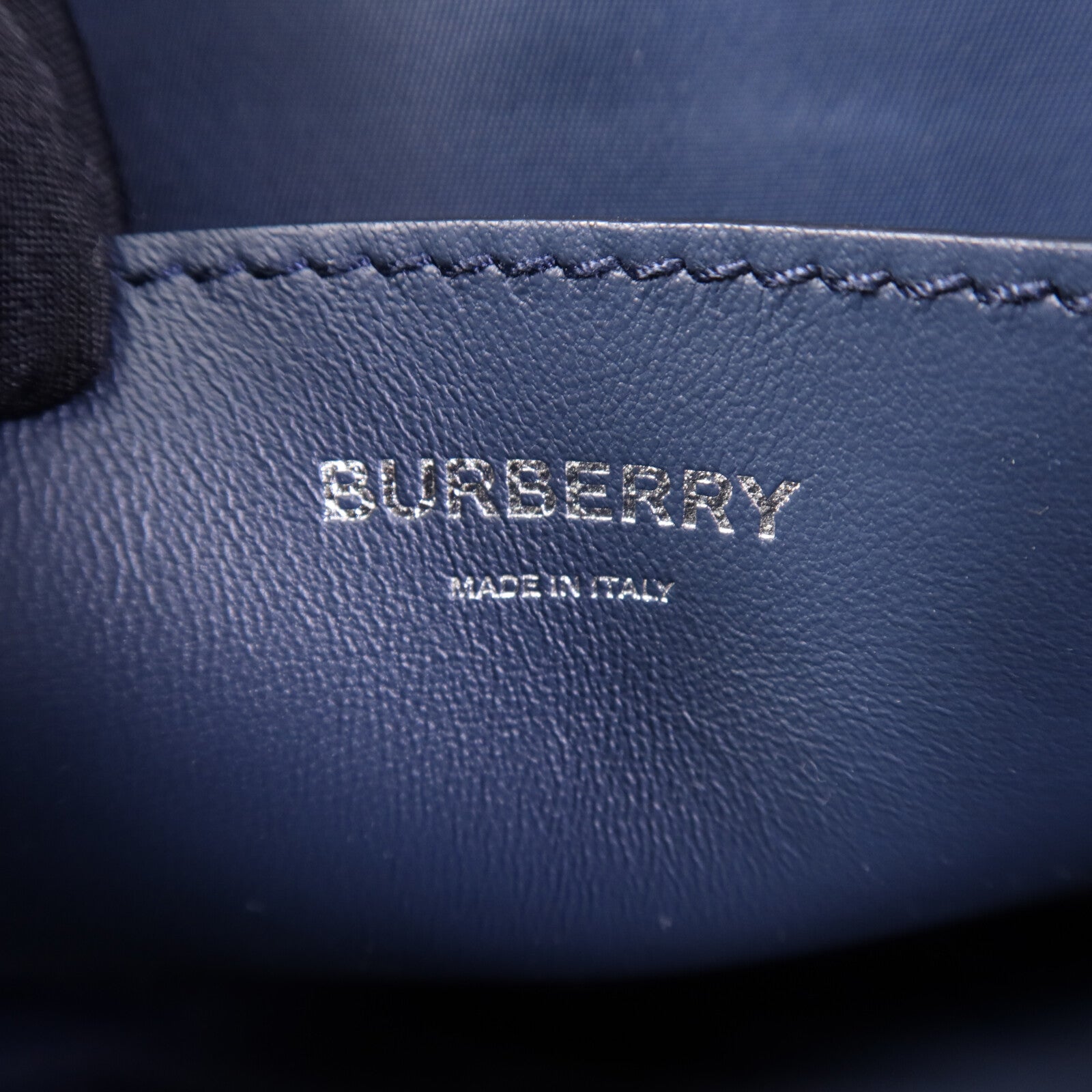BURBERRY 【激減優惠】棉質Shoulder Bag銀扣鏈帶肩背袋