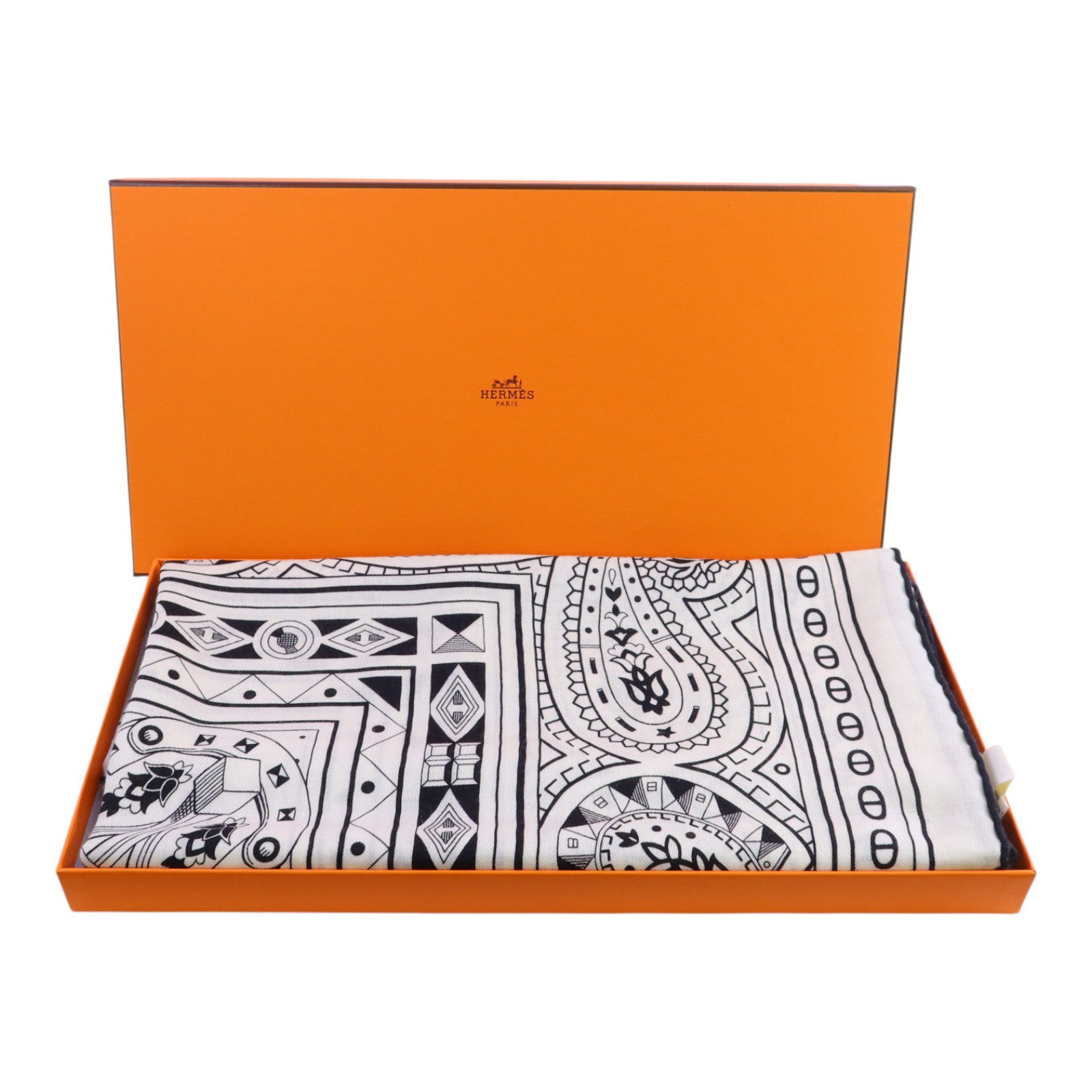 HERMES 羊絨/絲質Mors A Jouets Bandana Shawl 140x140絲巾