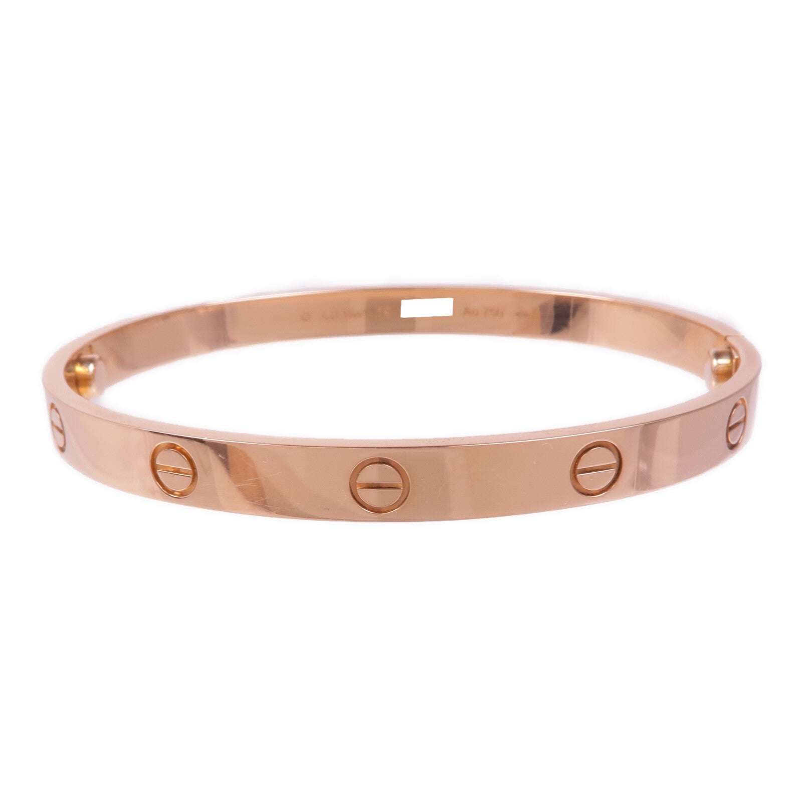 CARTIER 18K玫瑰金Love Bracelet手鐲Cartier#19