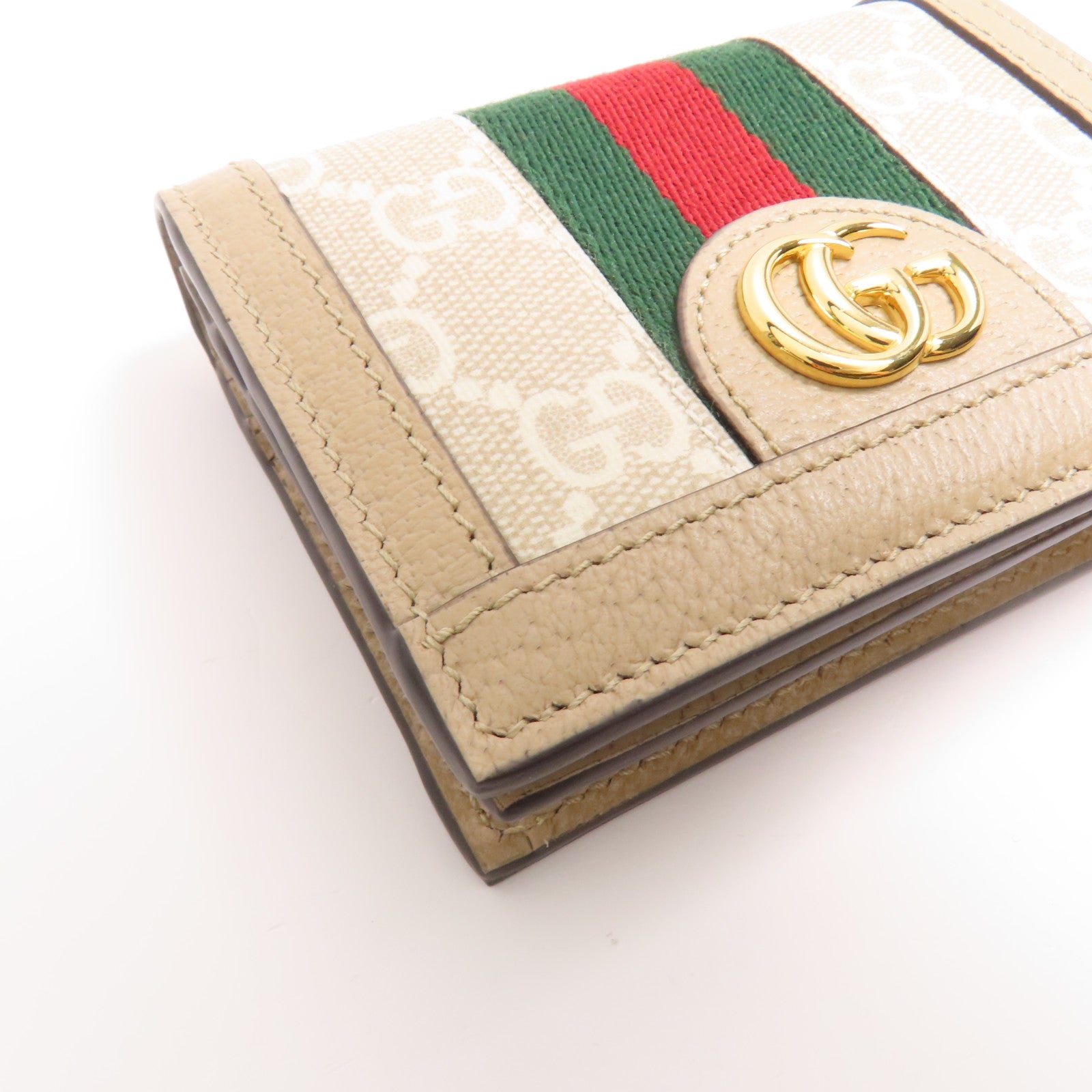 GUCCI 塗層帆布Wallet金扣錢包