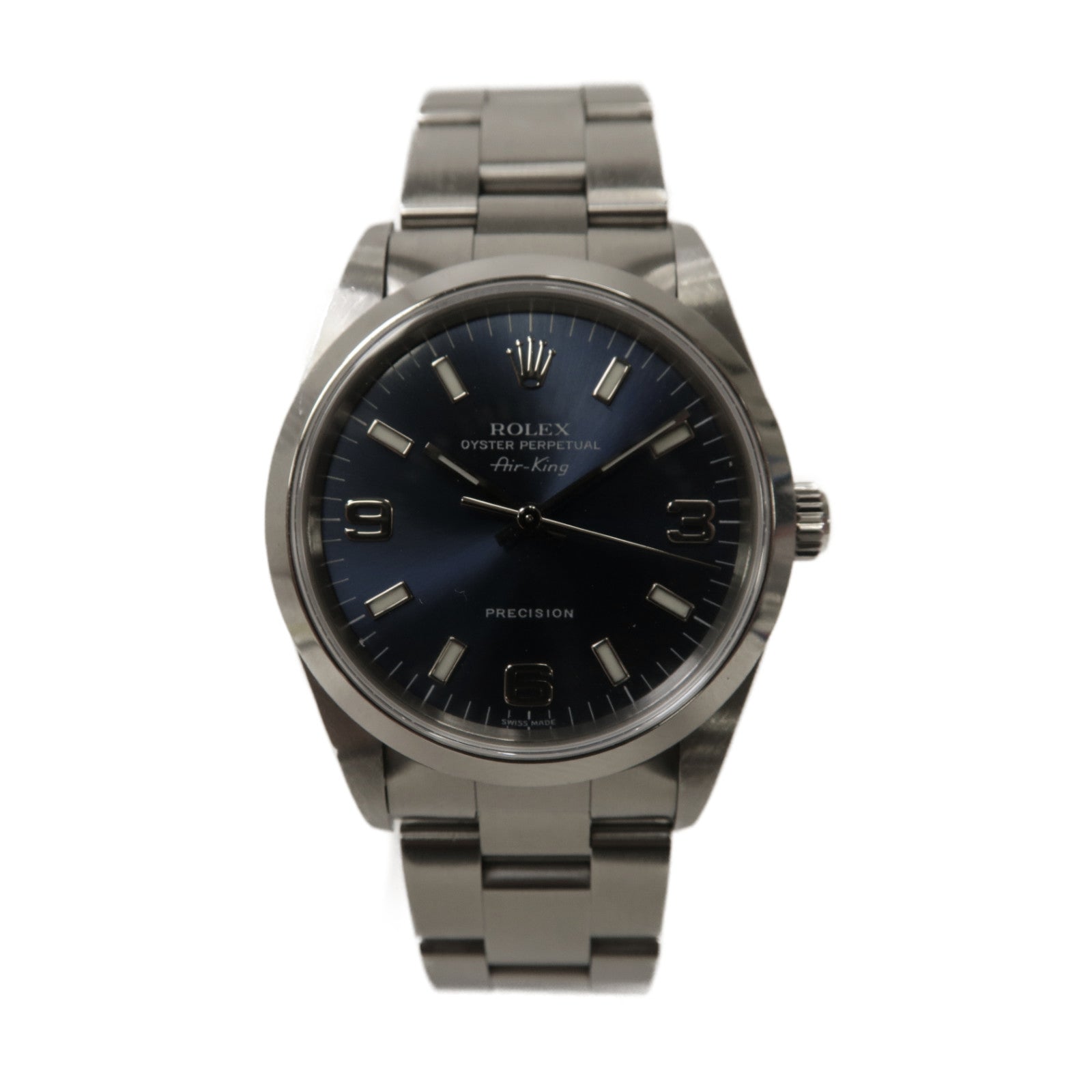ROLEX Air King 34mm不鏽鋼自動機芯手錶藍色
