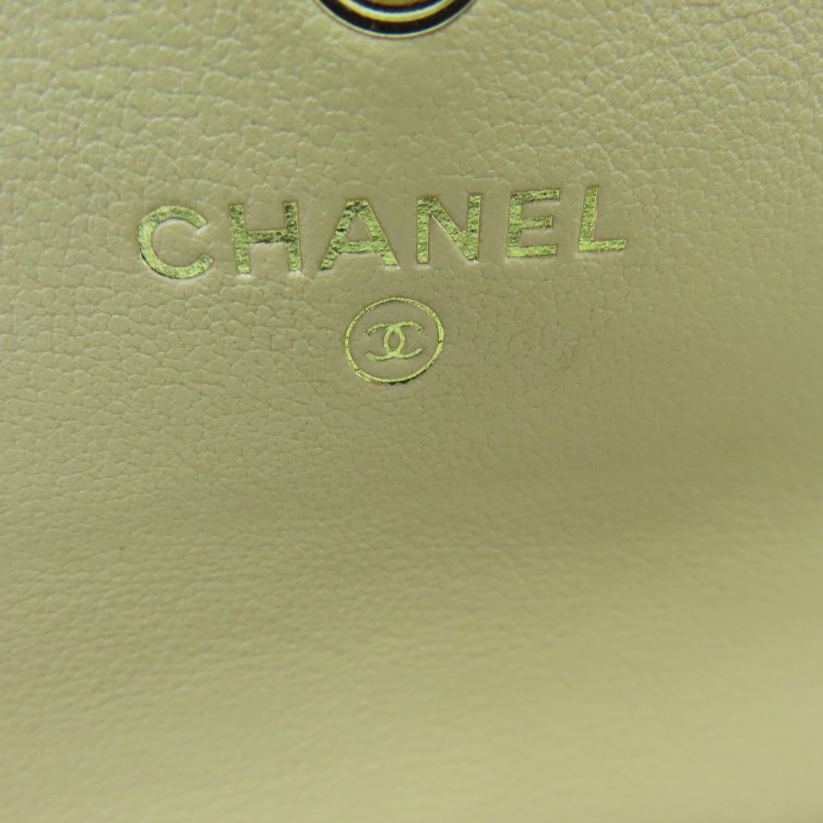 CHANEL Diamond Sheepskin Leather Chain Shoulder Gold Buckle Chain Belt Shoulder Bag Beige