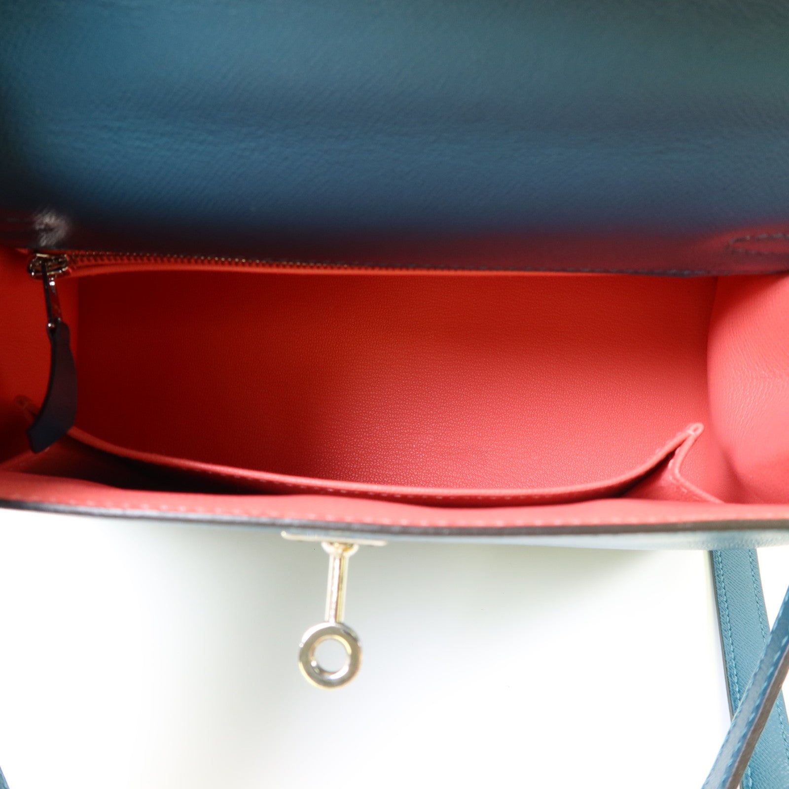 HERMES Madame皮革Kelly 25銀扣手挽肩背兩用袋