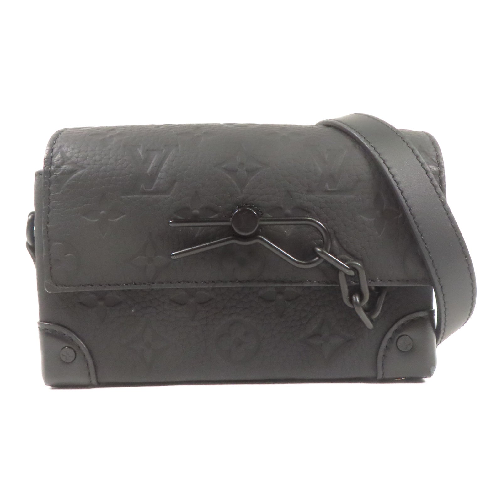 LOUIS VUITTON Monogram Taurillon Steamer Wearable Wallet扣肩背袋