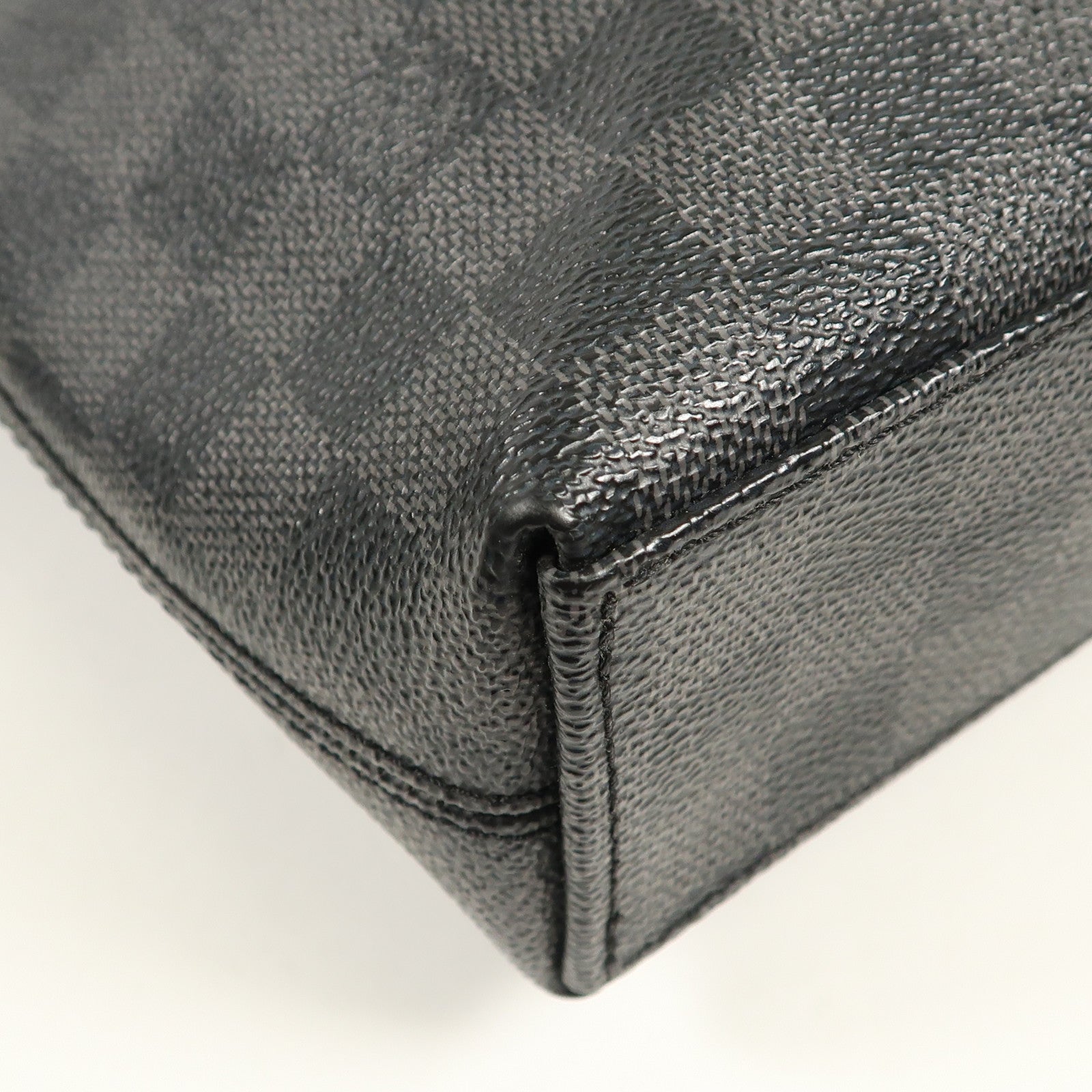 LOUIS VUITTON Damier Graphite Porte Document Jour Business Bag銀扣手挽袋