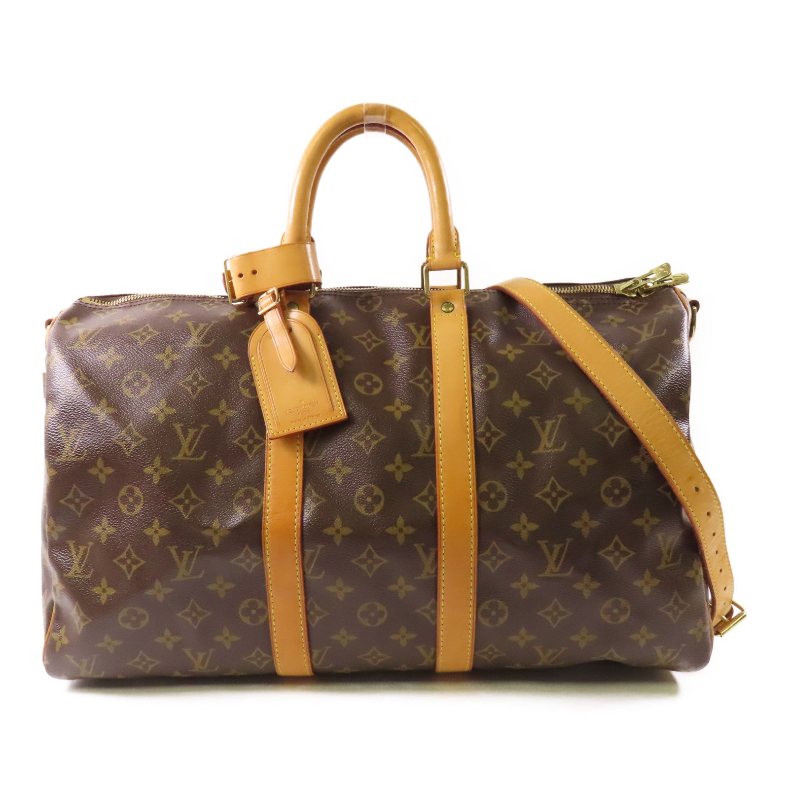 LOUIS VUITTON Monogram Keepall Bandouliere 45金扣手挽肩背兩用袋
