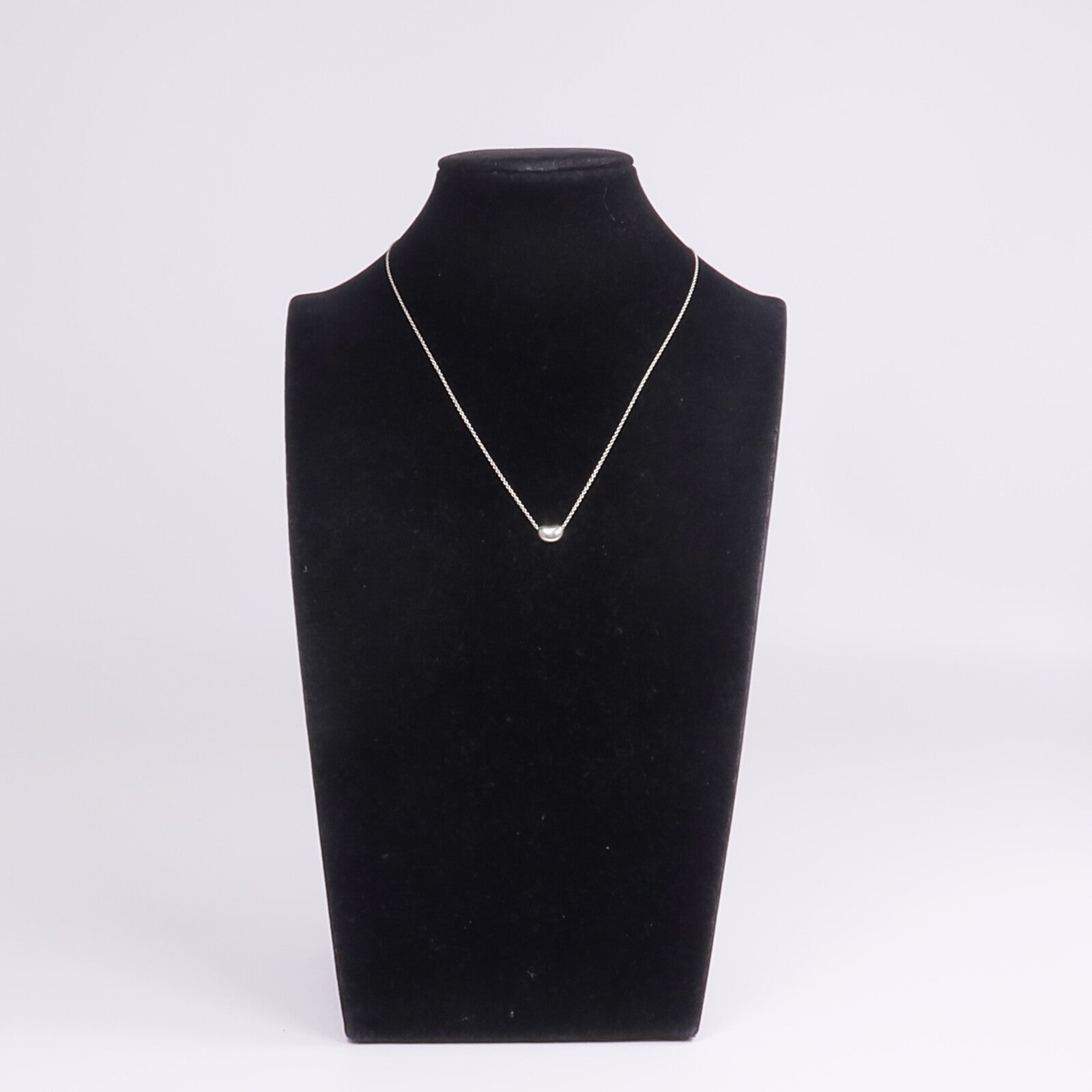 TIFFANY＆CO 925純銀Elsa Peretti Bean Pendant項鍊