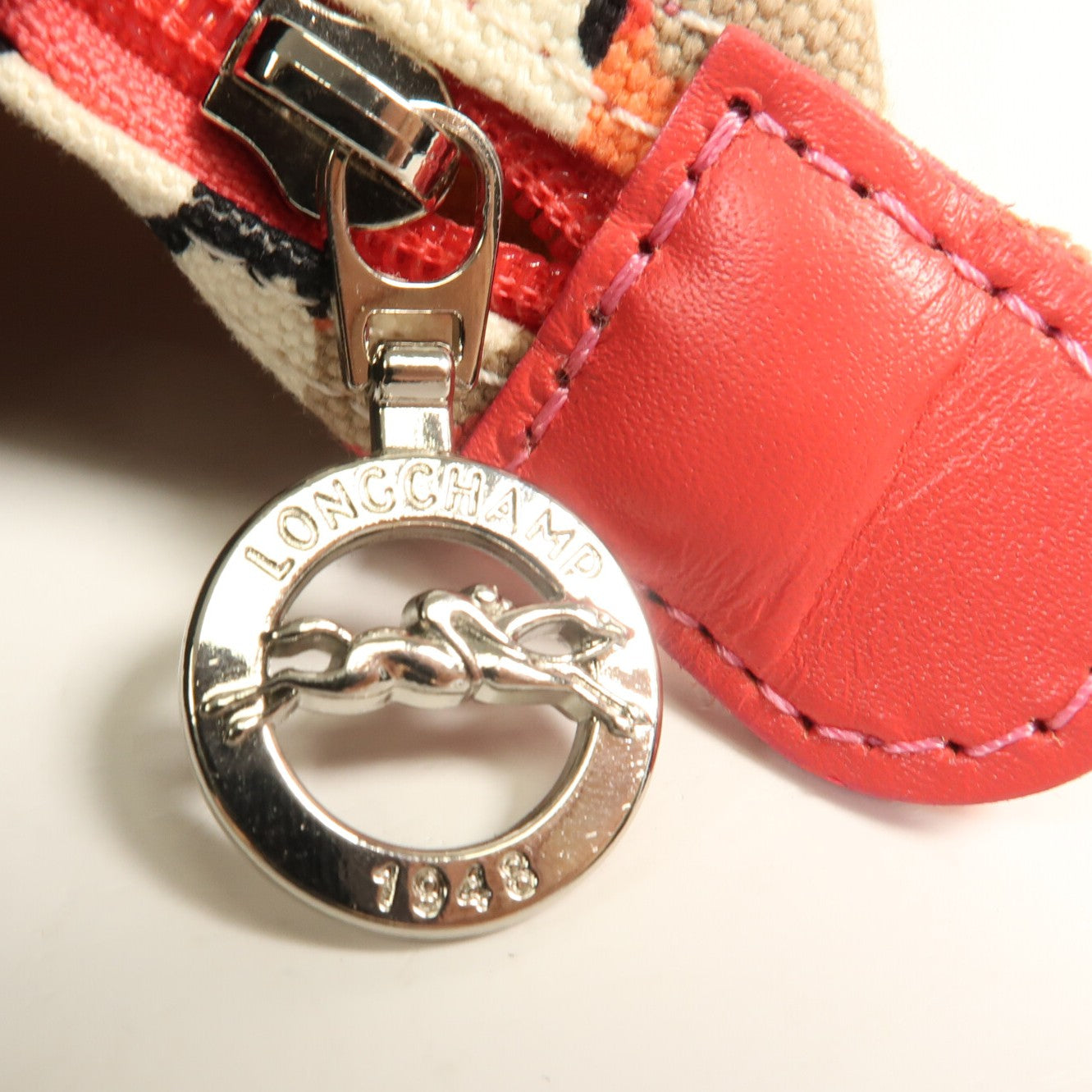 Longchamp 帆布Tote Bag銀扣手挽袋