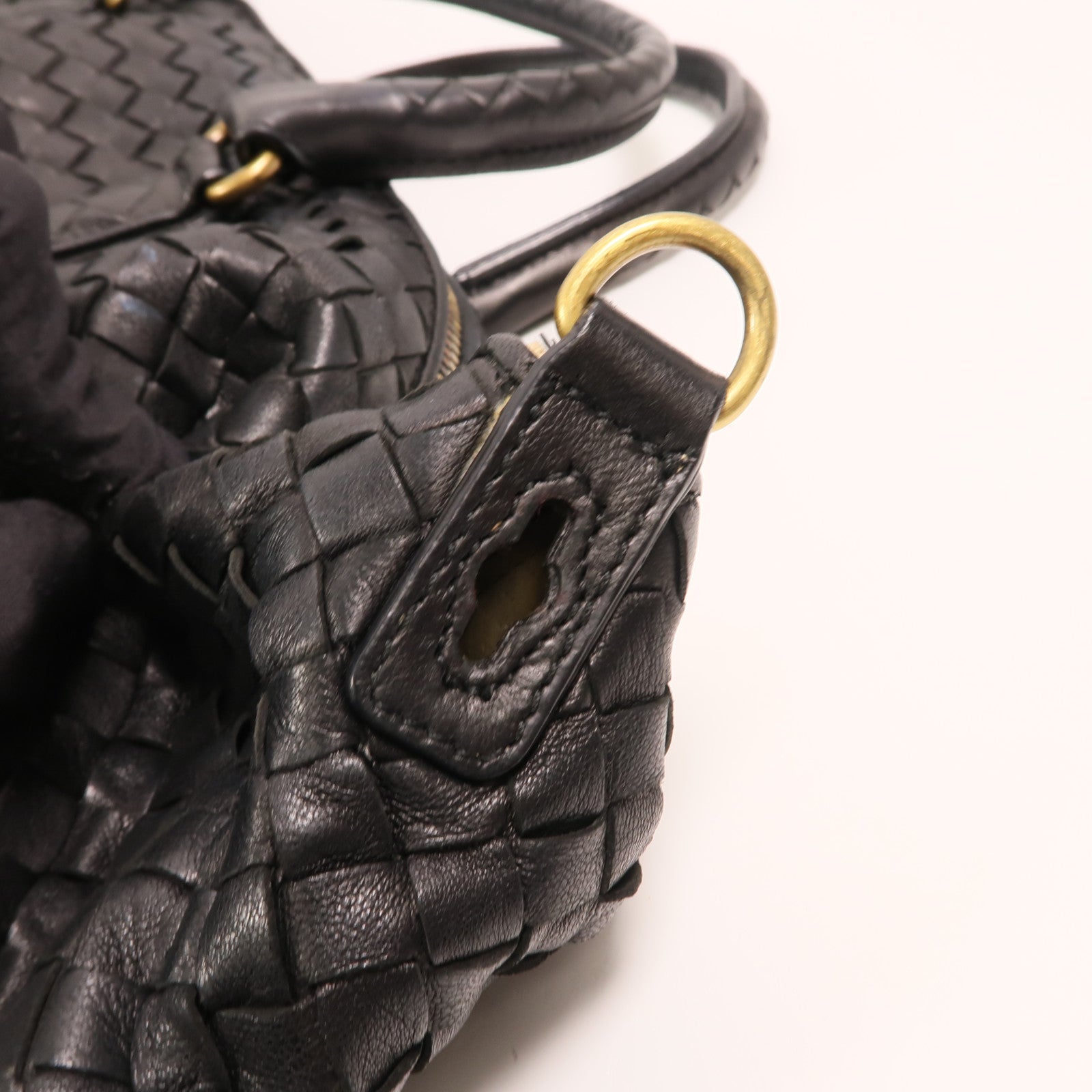 BOTTEGA VENETA 羊皮皮革Tote Bag金扣手挽袋