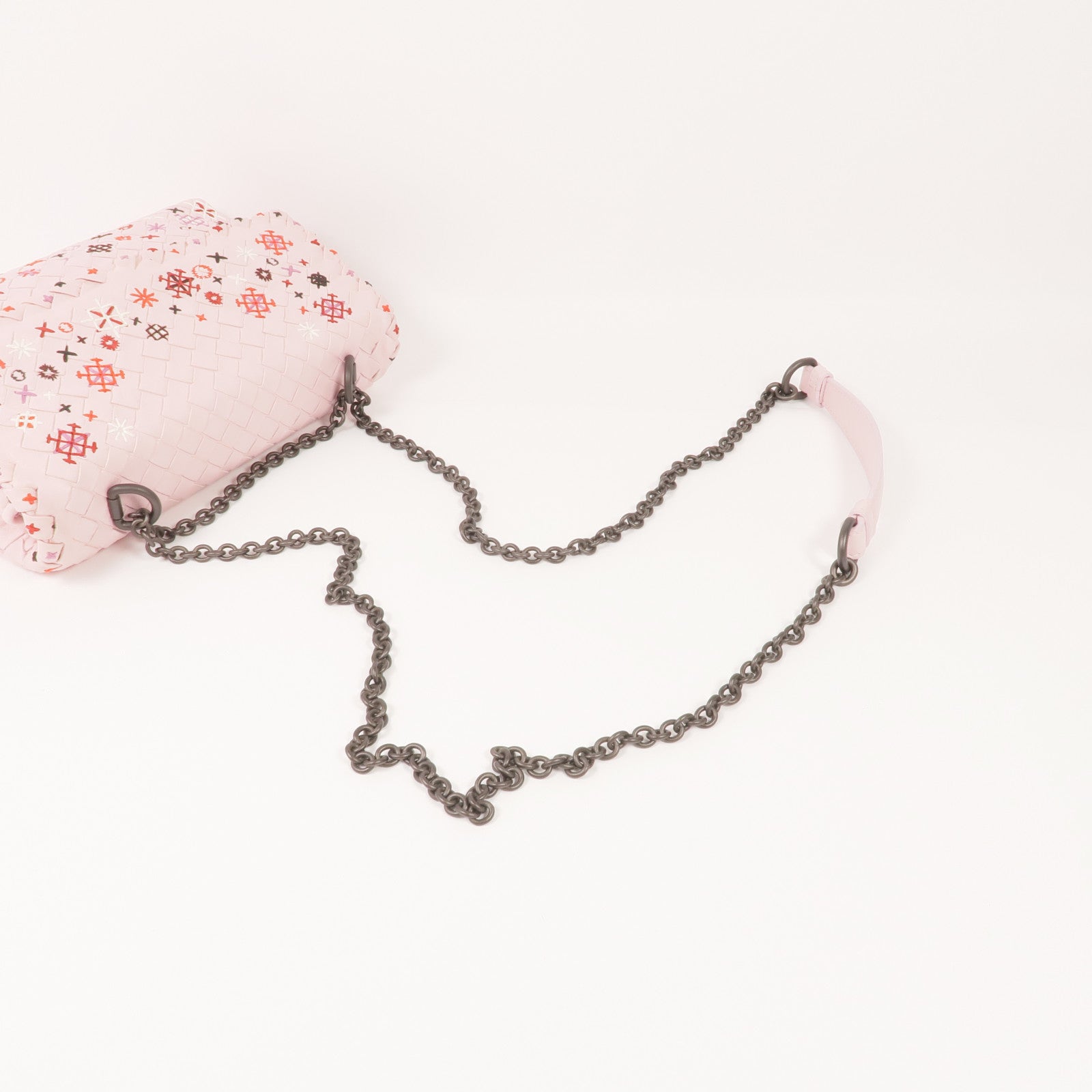 BOTTEGA VENETA 織紋皮革Chain Shoulder鏈帶肩背袋