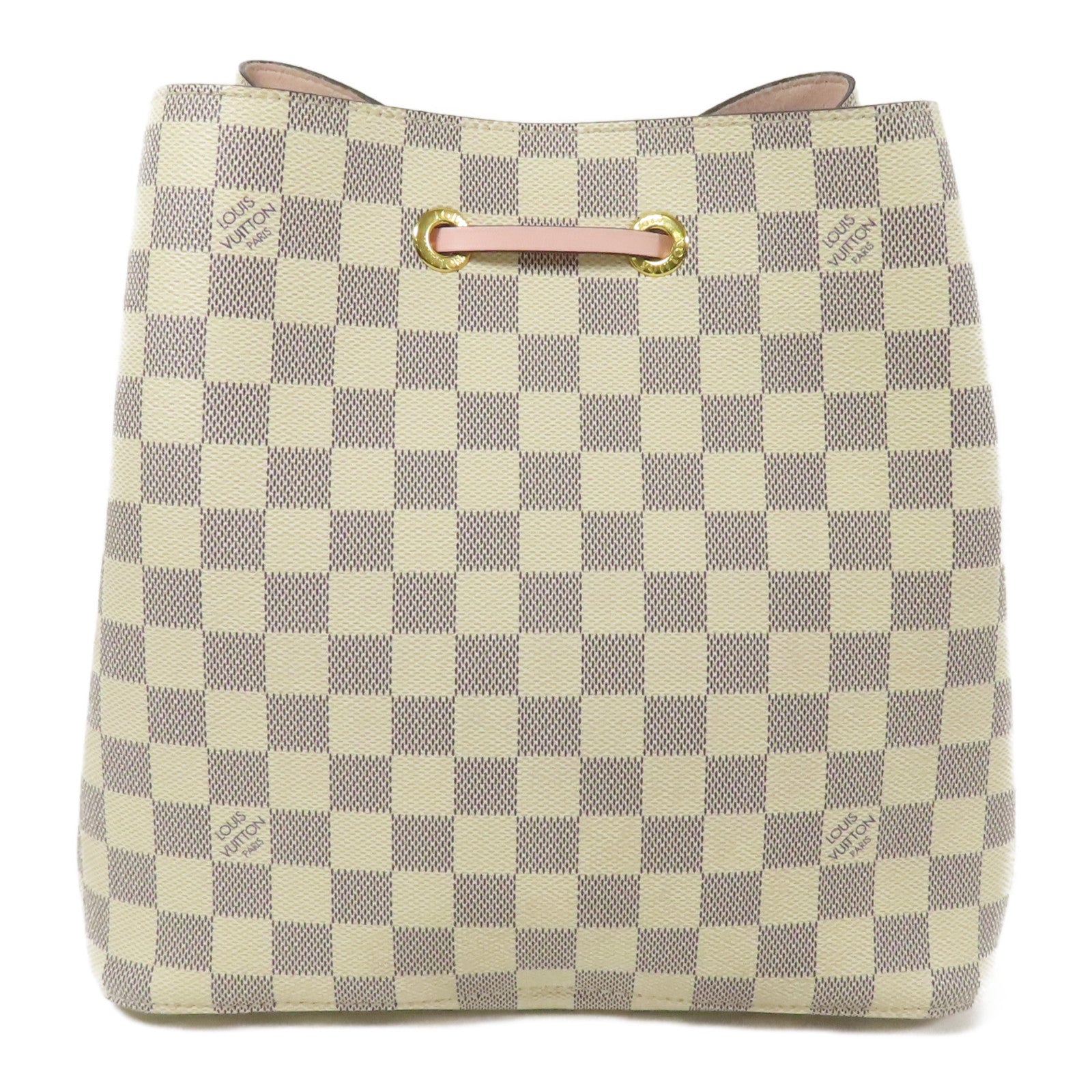 LOUIS VUITTON Damier Azur Neo Noe金扣肩背袋白色