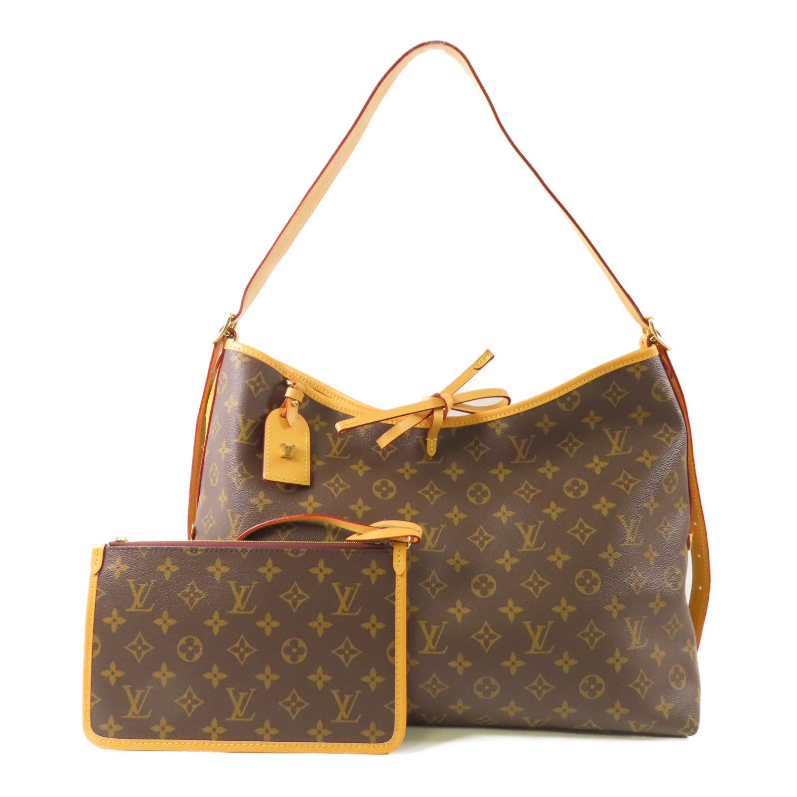LOUIS VUITTON Monogram Carry All MM金扣肩背袋