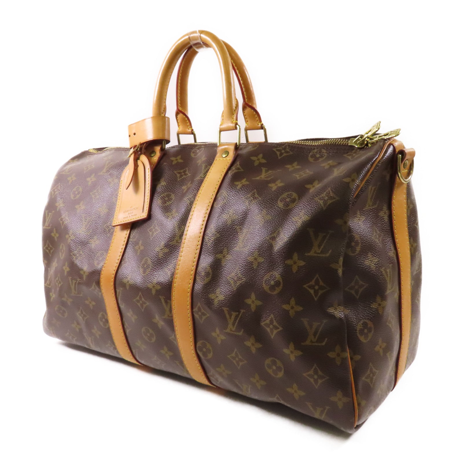 LOUIS VUITTON Monogram Keepall Bandouliere 45金扣手挽肩背兩用袋