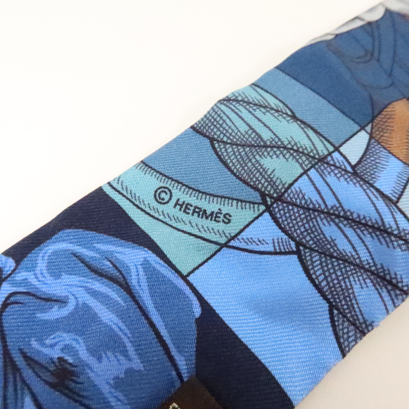 HERMES 絲質Twilly絲巾