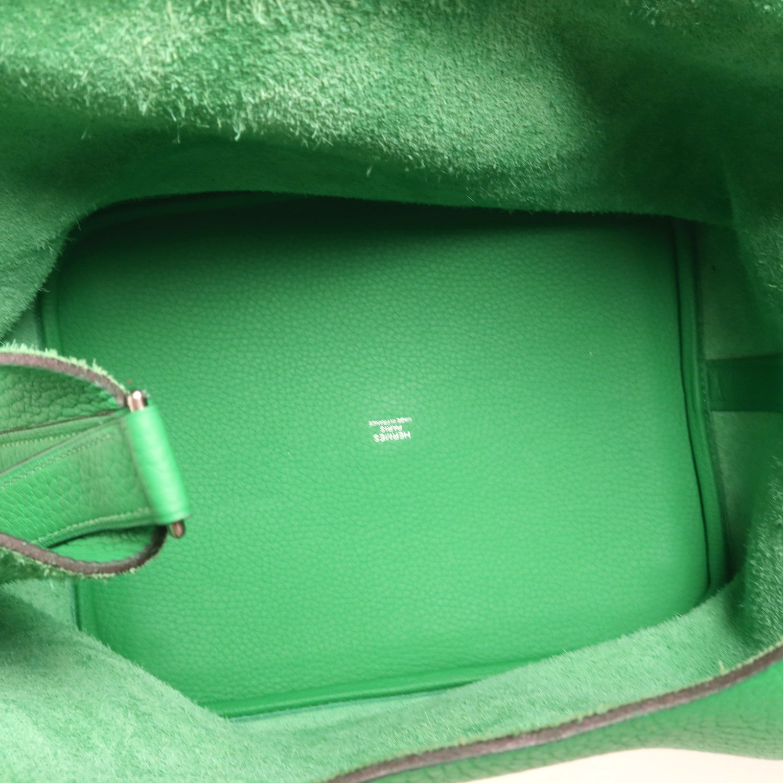 HERMES Clemence皮革Picotin GM銀扣手挽袋