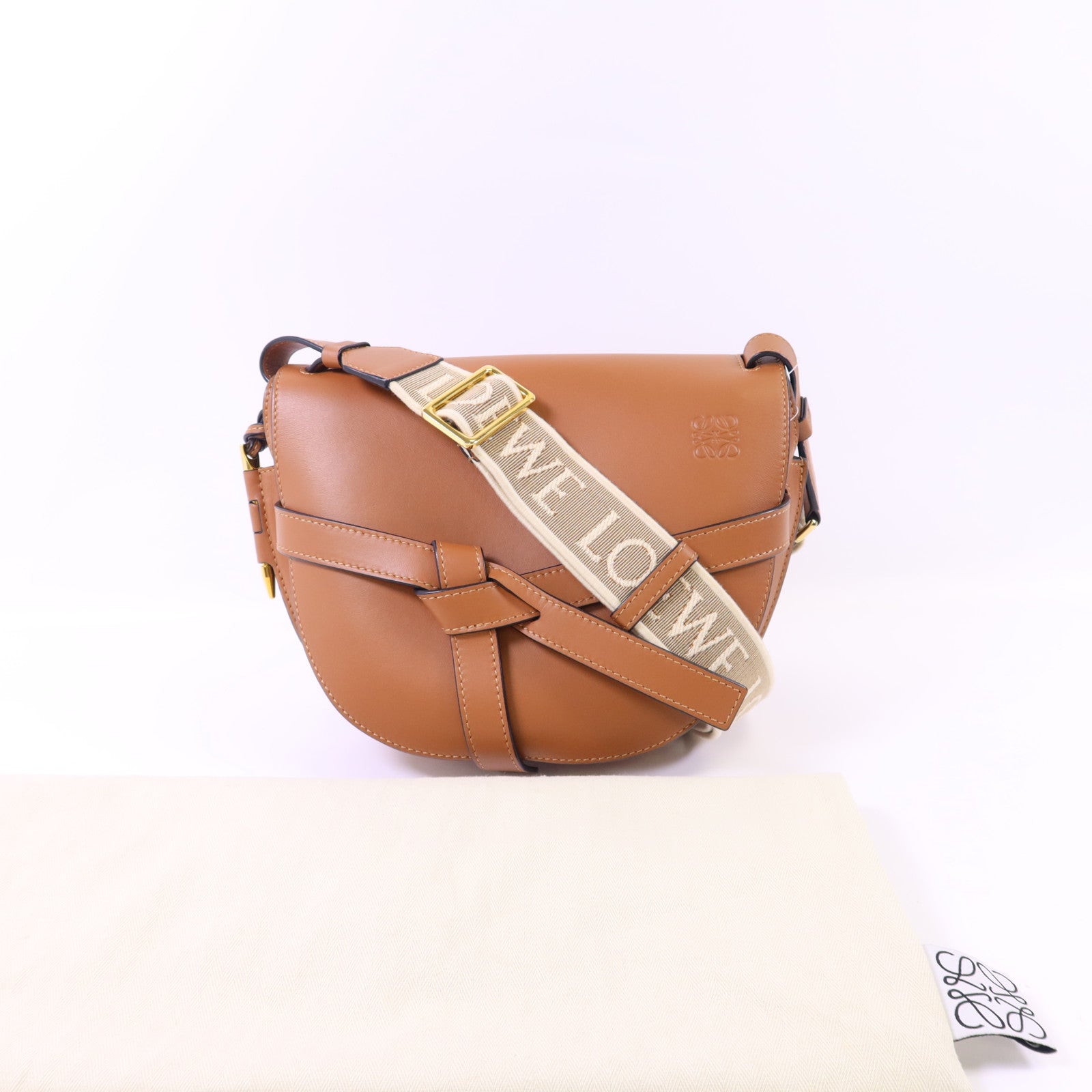 LOEWE 牛皮皮革Gate Small金扣肩背袋