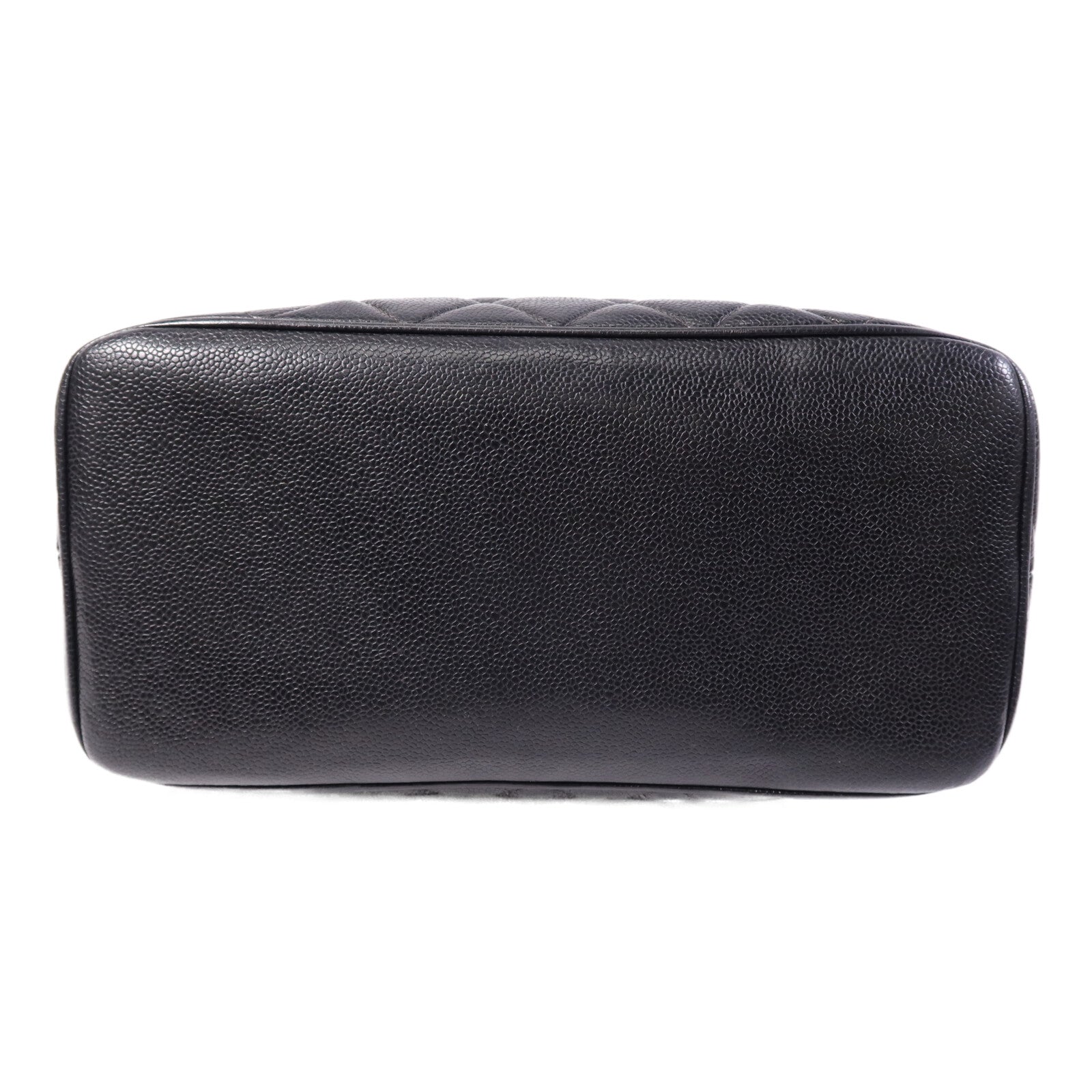 CHANEL 牛皮皮革Vintage Hand Bag銀扣肩背袋