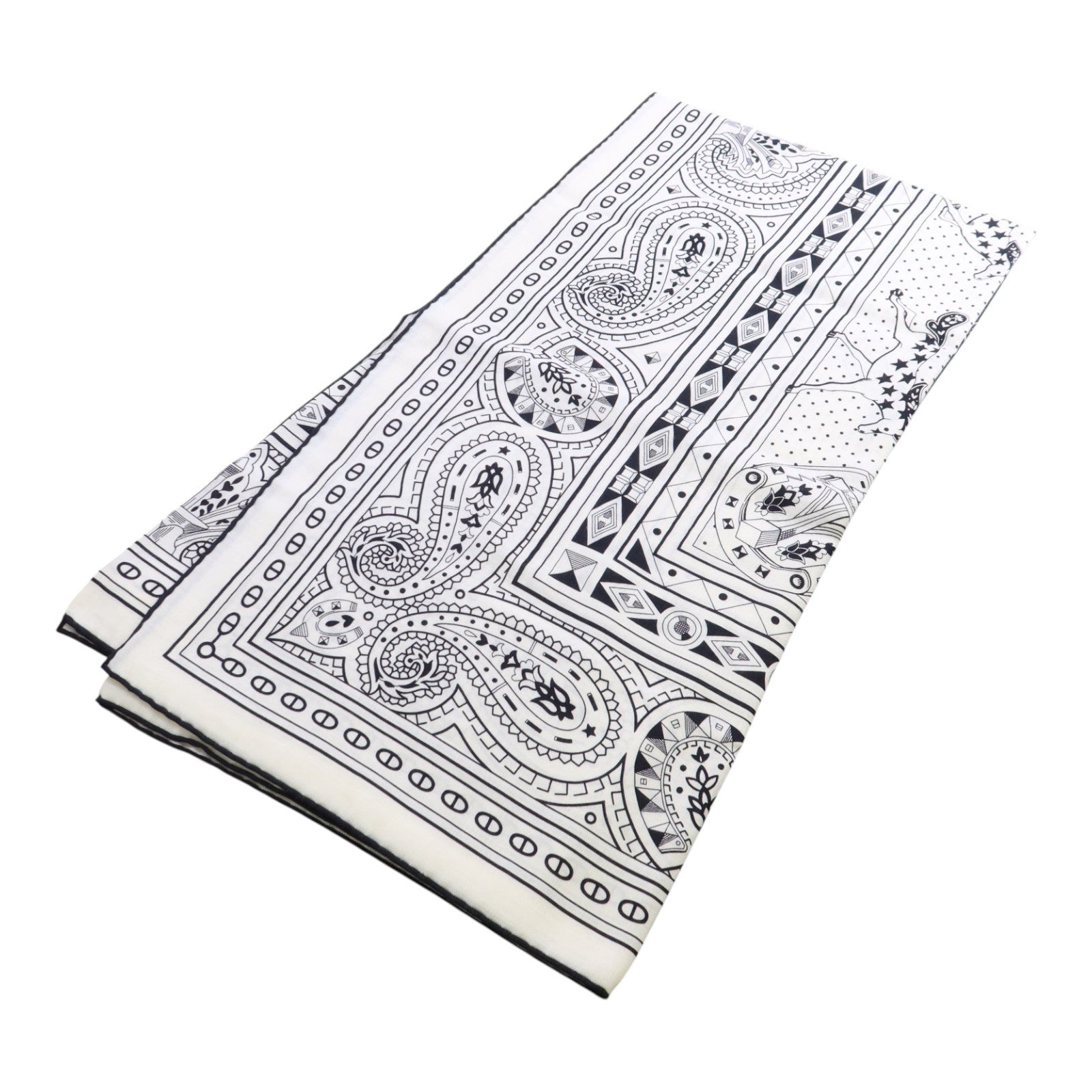 HERMES 羊絨/絲質Mors A Jouets Bandana Shawl 140x140絲巾