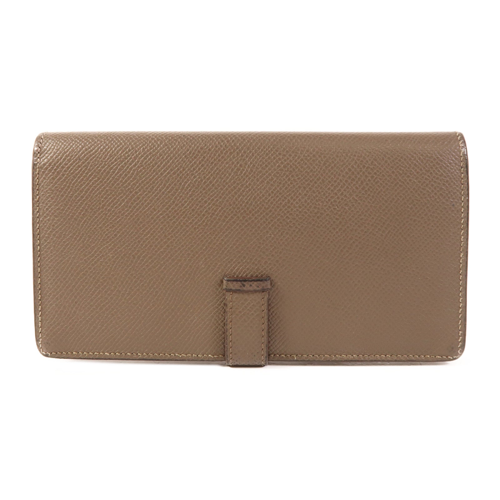 HERMES 【激減優惠】Epsom皮革Bearn Long Wallet銀扣錢包