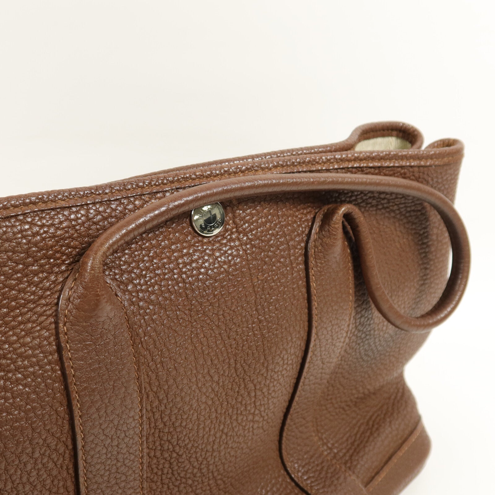 HERMES Negonda皮革Garden Party TPM手挽袋Marron Fonce