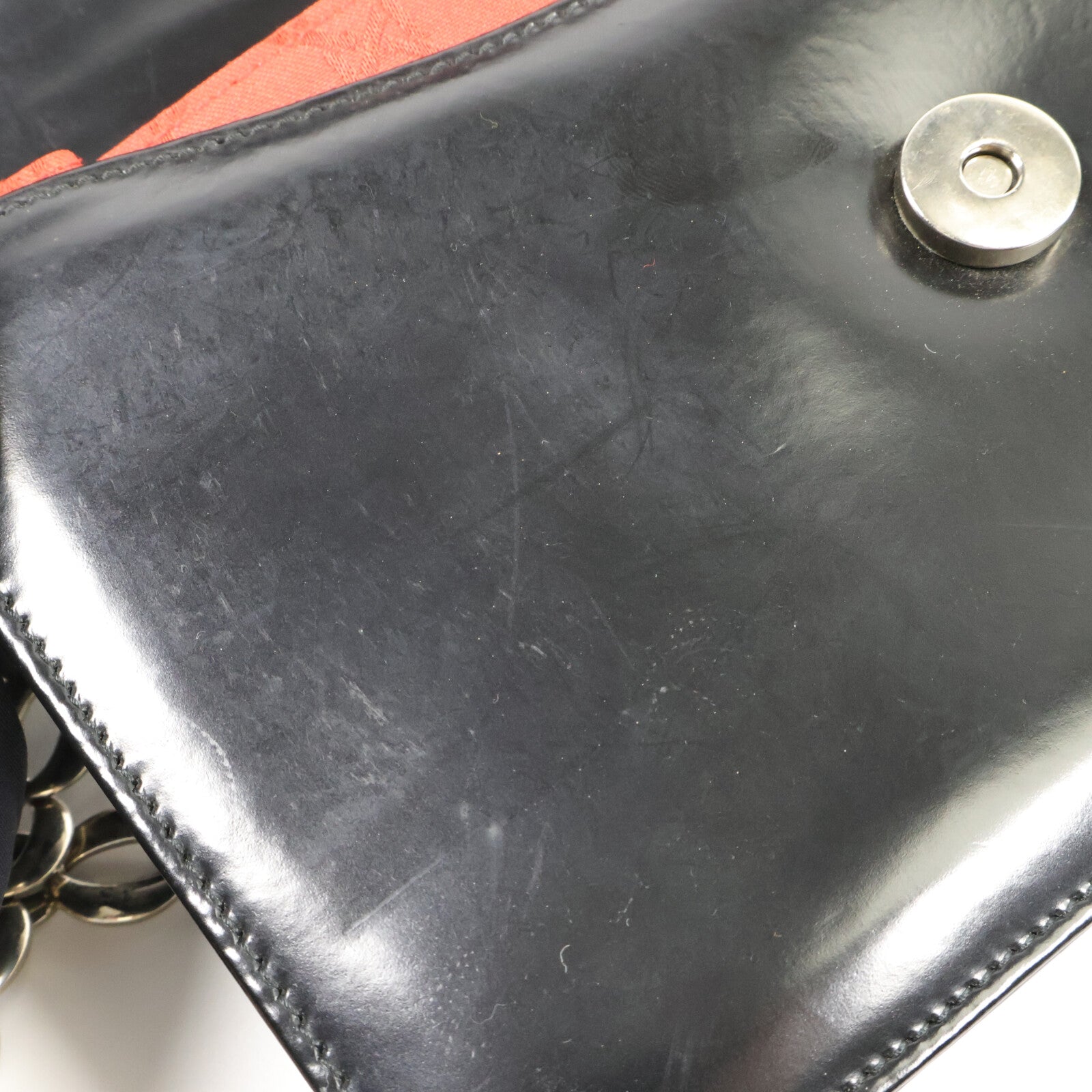 Dior 漆皮皮革Chain Shoulder Bag鏈帶肩背袋