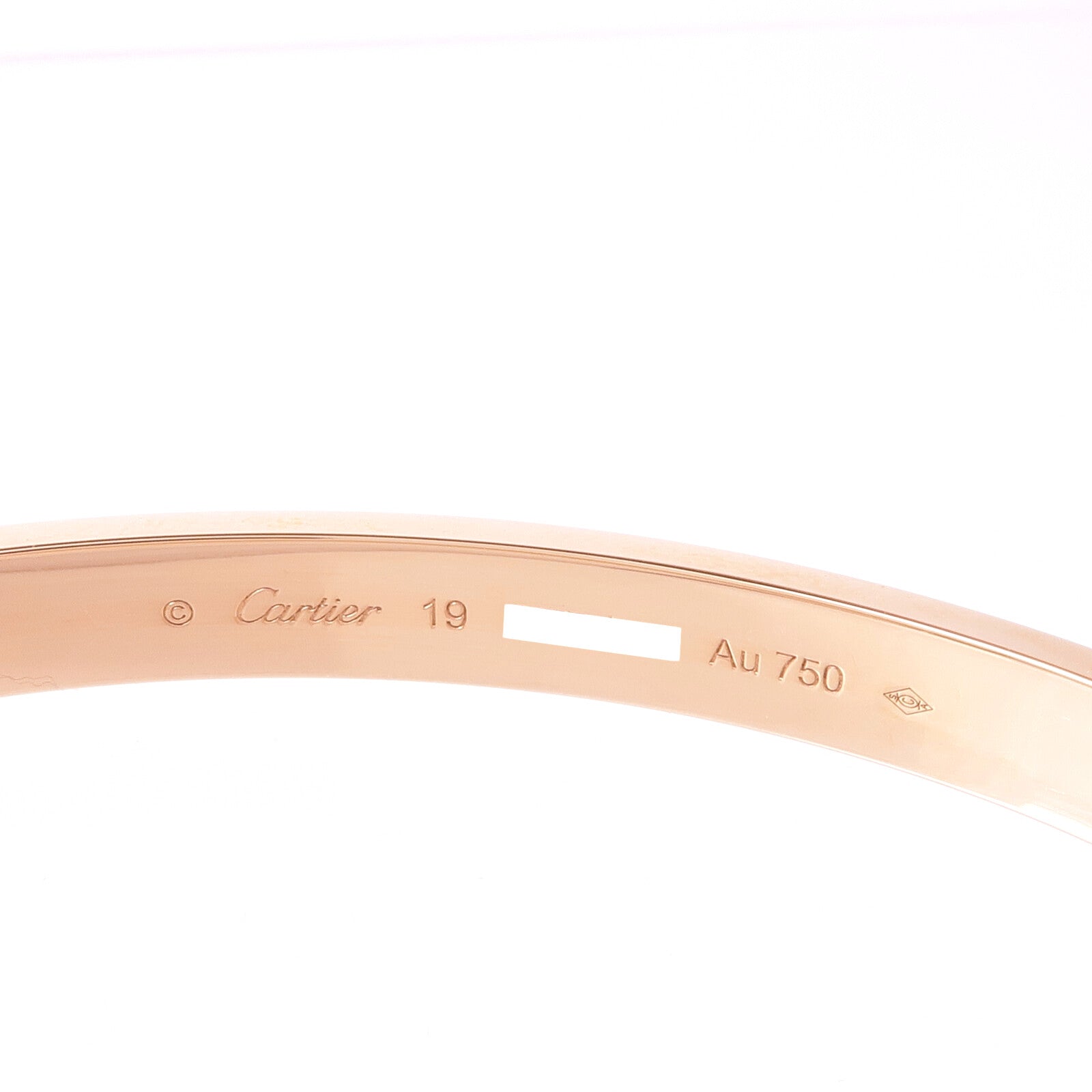 CARTIER 18K玫瑰金Love Bracelet手鐲Cartier#19