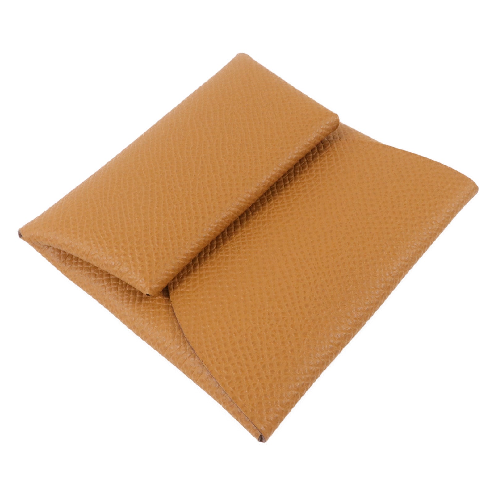 HERMES Epsom皮革Bastia Change Purse零錢包Gold