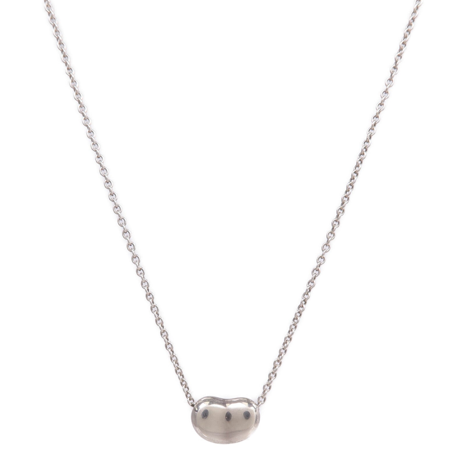 TIFFANY＆CO 925純銀Elsa Peretti Bean Pendant項鍊