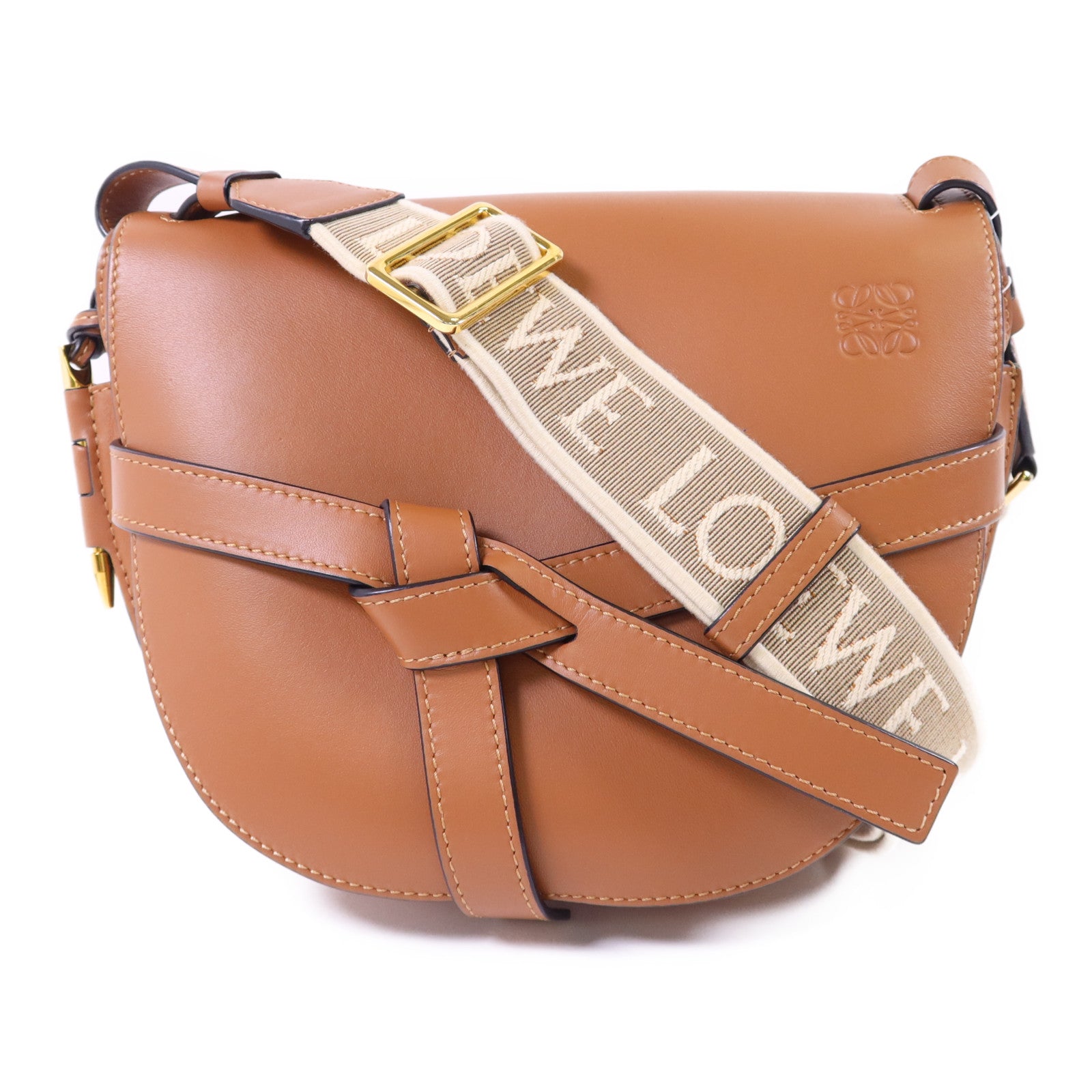 LOEWE 牛皮皮革Gate Small金扣肩背袋