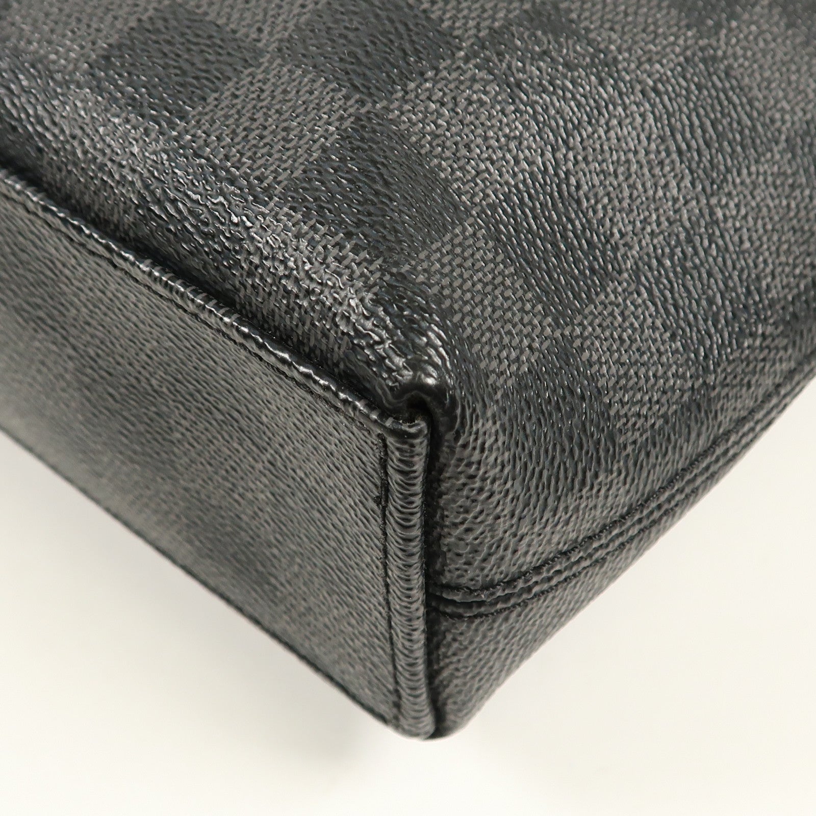 LOUIS VUITTON Damier Graphite Porte Document Jour Business Bag銀扣手挽袋