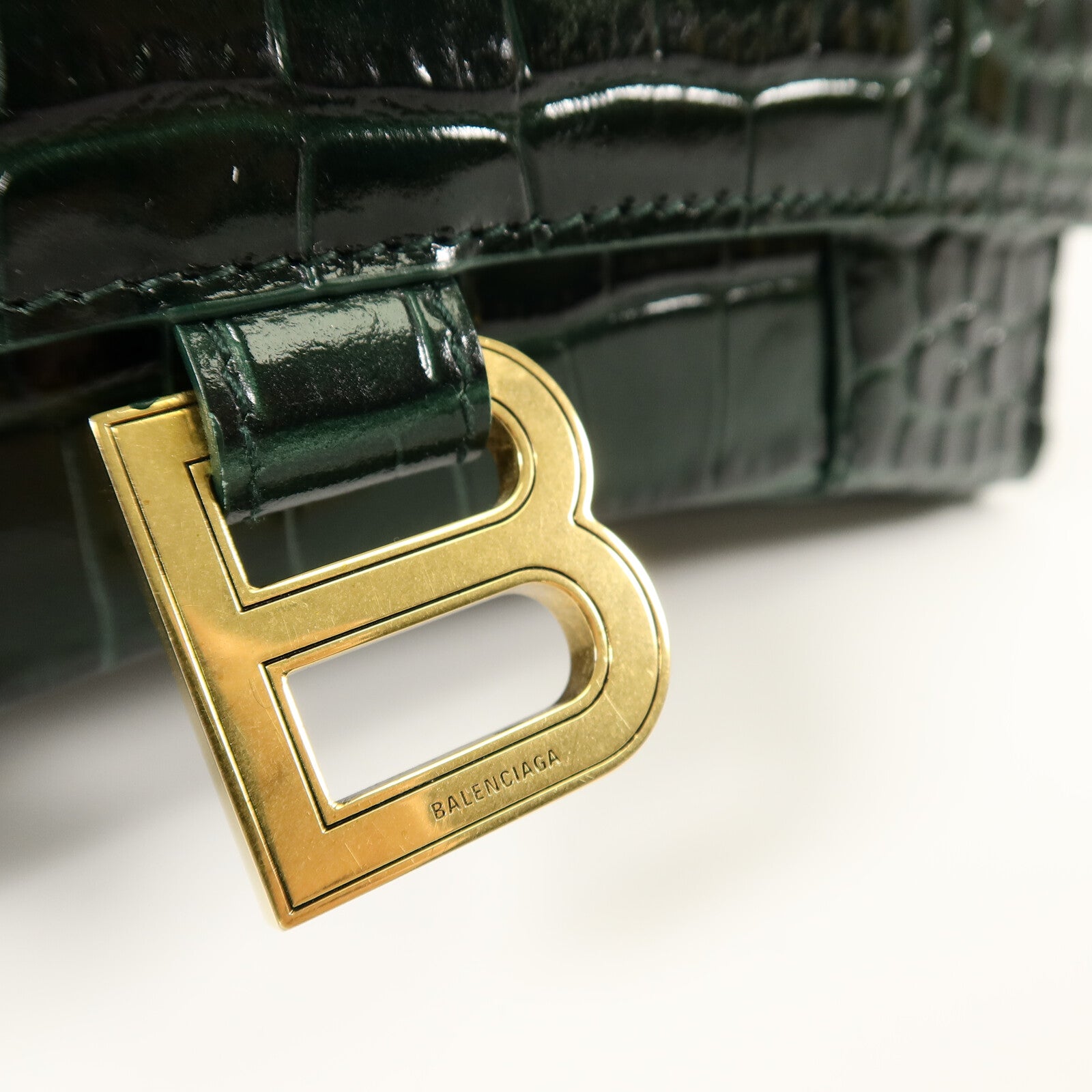 BALENCIAGA 牛皮皮革Hourglass Small手挽肩背兩用袋