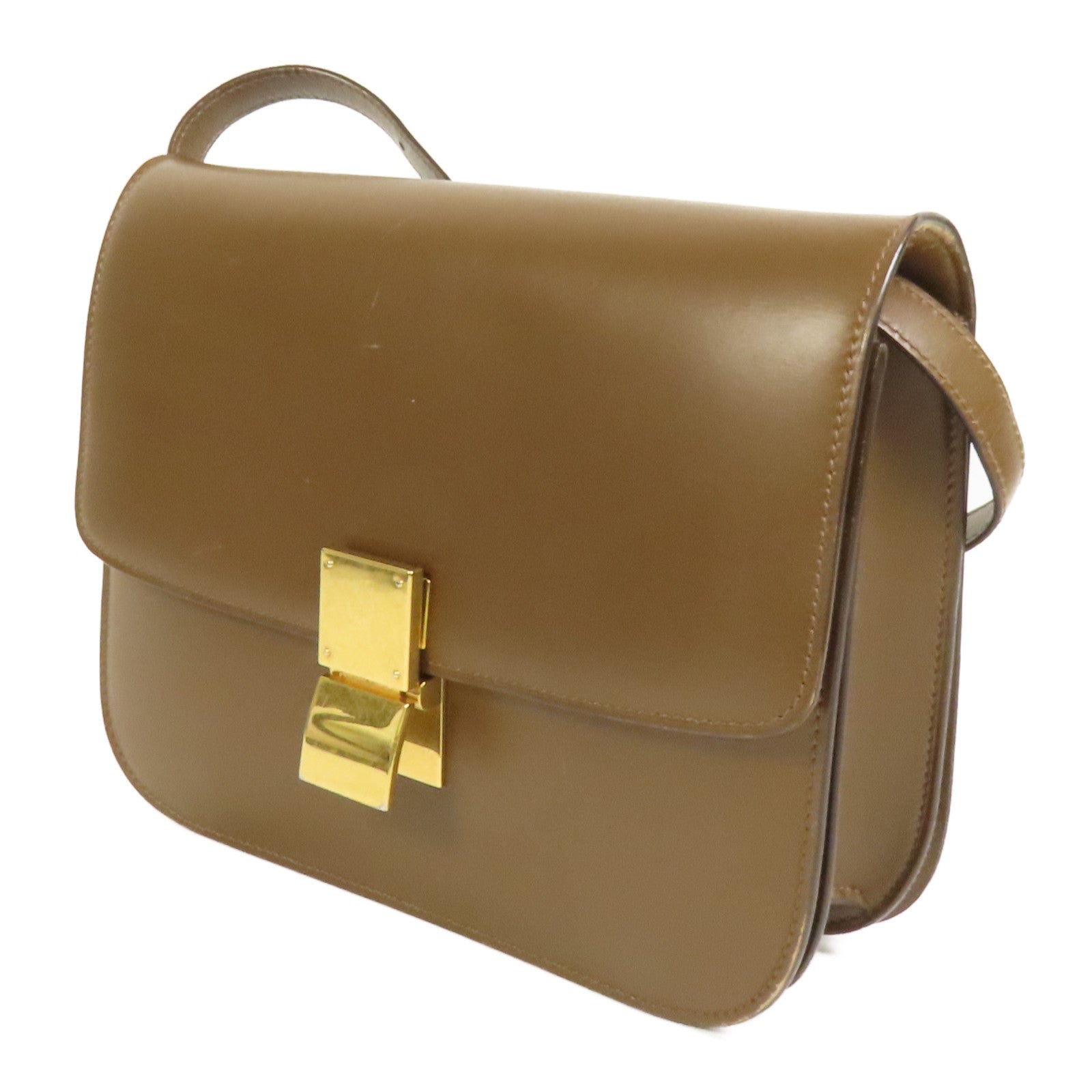 CELINE 牛皮皮革Classic Box金扣肩背袋