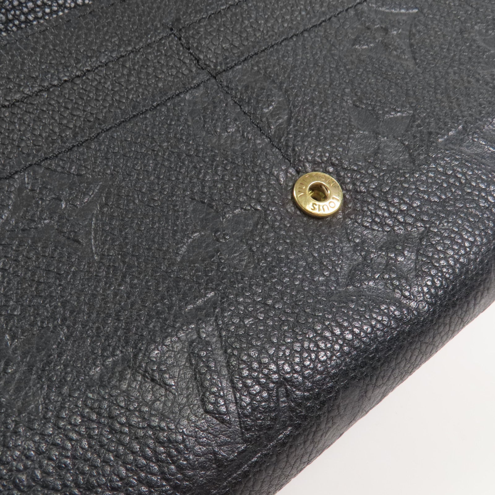 LOUIS VUITTON Monogram Empreinte Sarah Long Wallet金扣長錢包