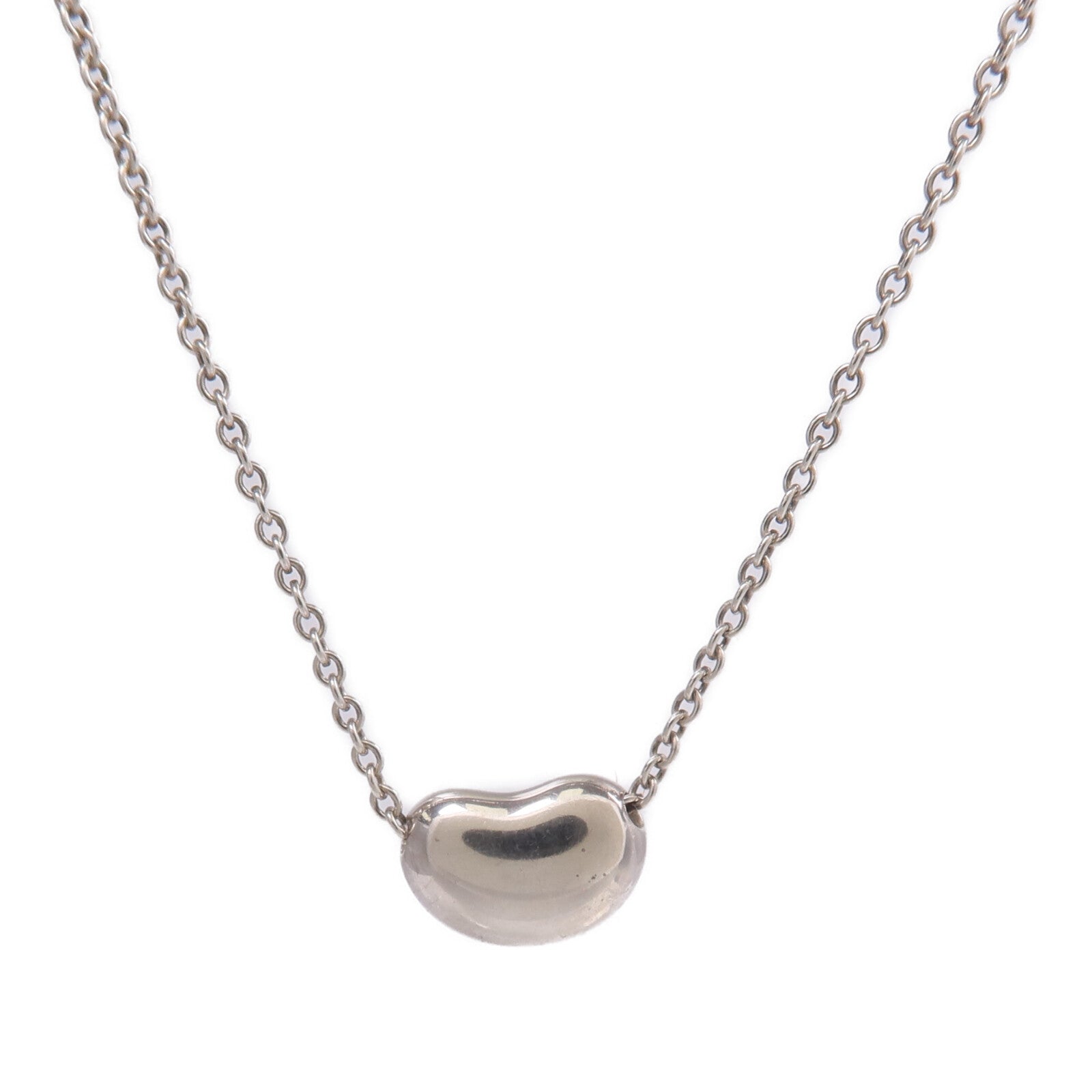 TIFFANY＆CO 925純銀Elsa Peretti Bean Pendant項鍊