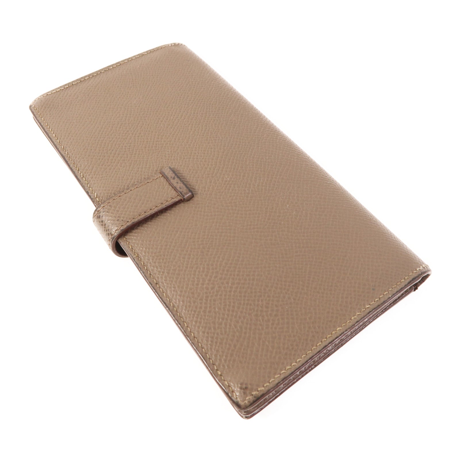 HERMES Epsom皮革Bearn Long Wallet銀扣錢包