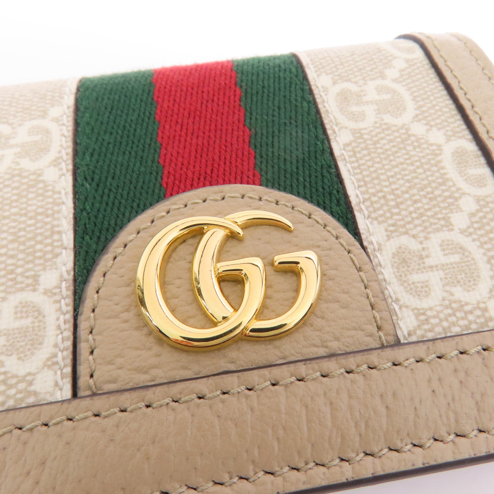 GUCCI 塗層帆布Wallet金扣錢包