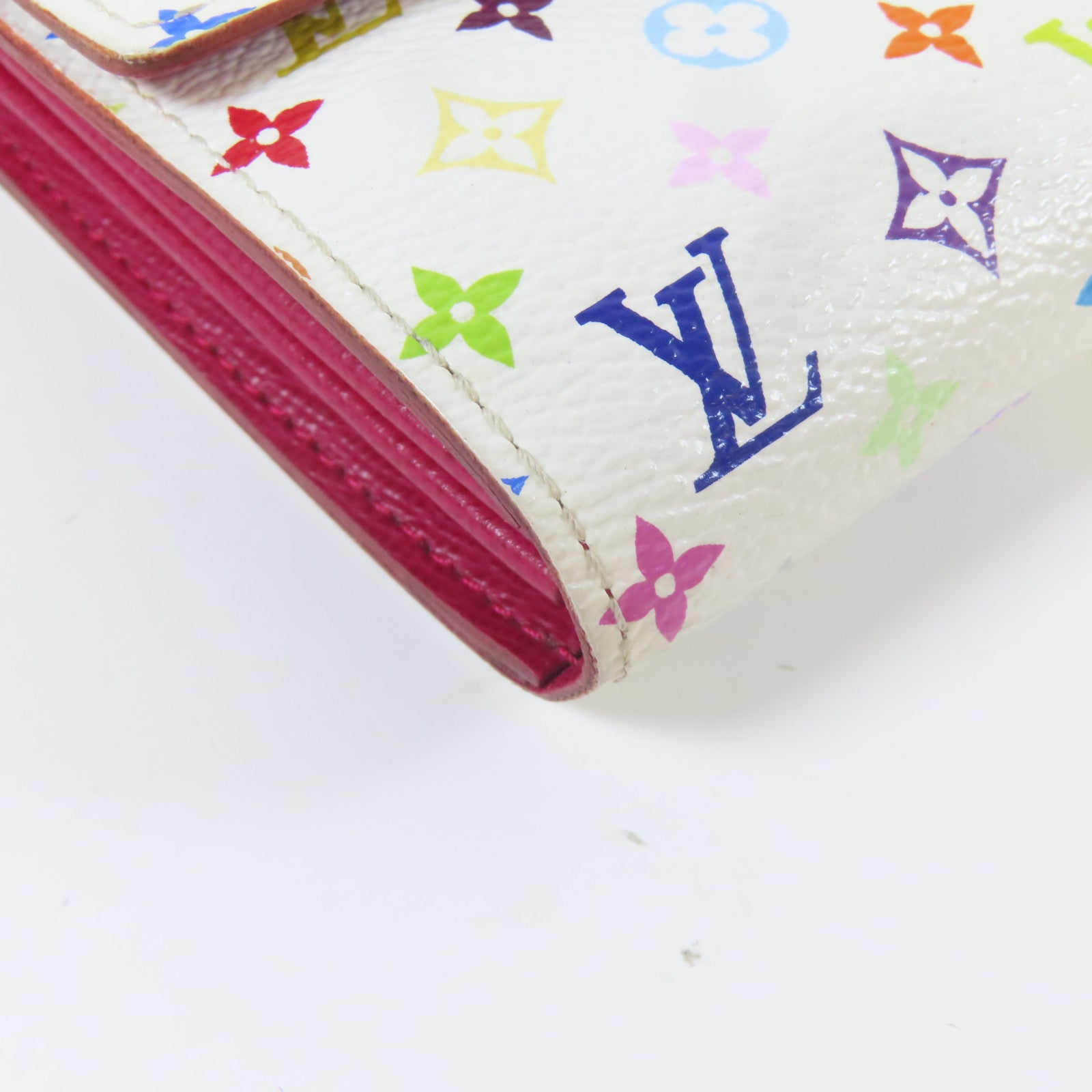 LOUIS VUITTON 【激減優惠】Monogram Multicolore Portefeuille Sarah金扣長錢包白色/多色