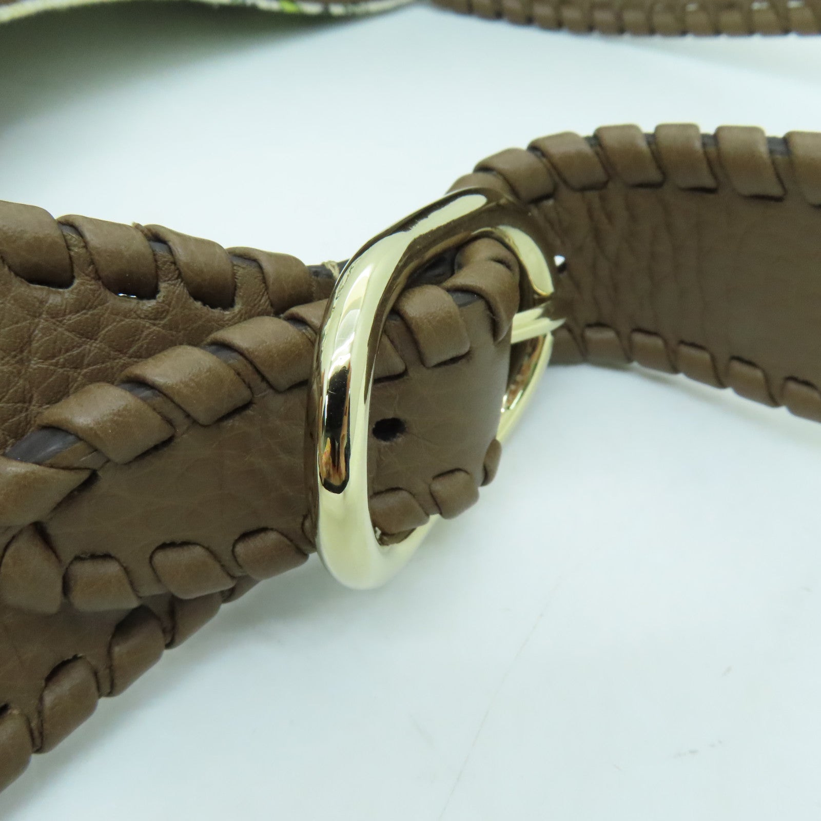 GUCCI 【激減優惠】帆布Jackie銀扣手挽肩背兩用袋啡色白色