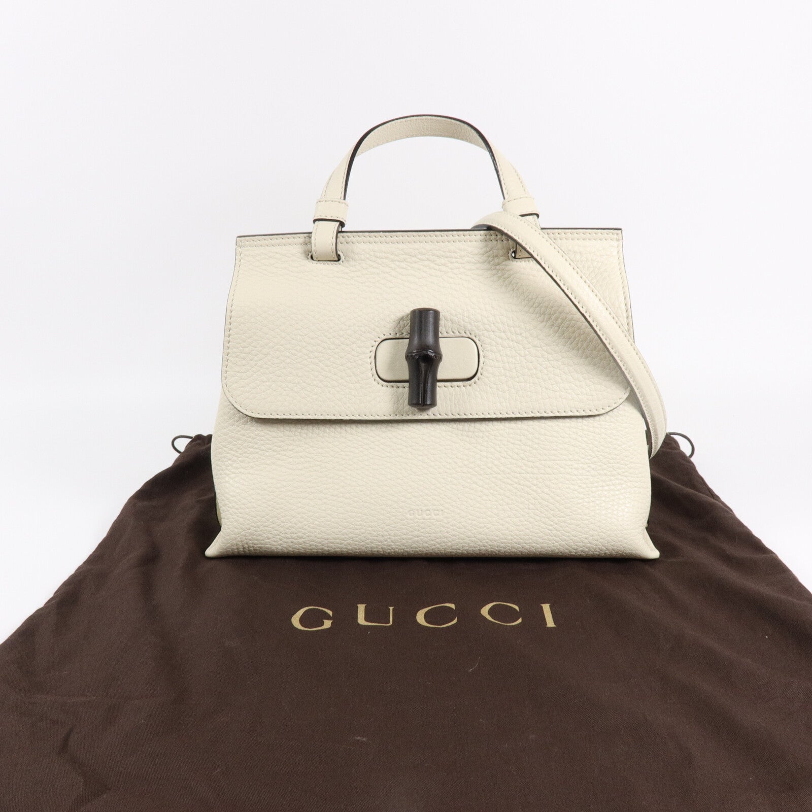 GUCCI 牛皮皮革Bamboo Daily手挽肩背兩用袋