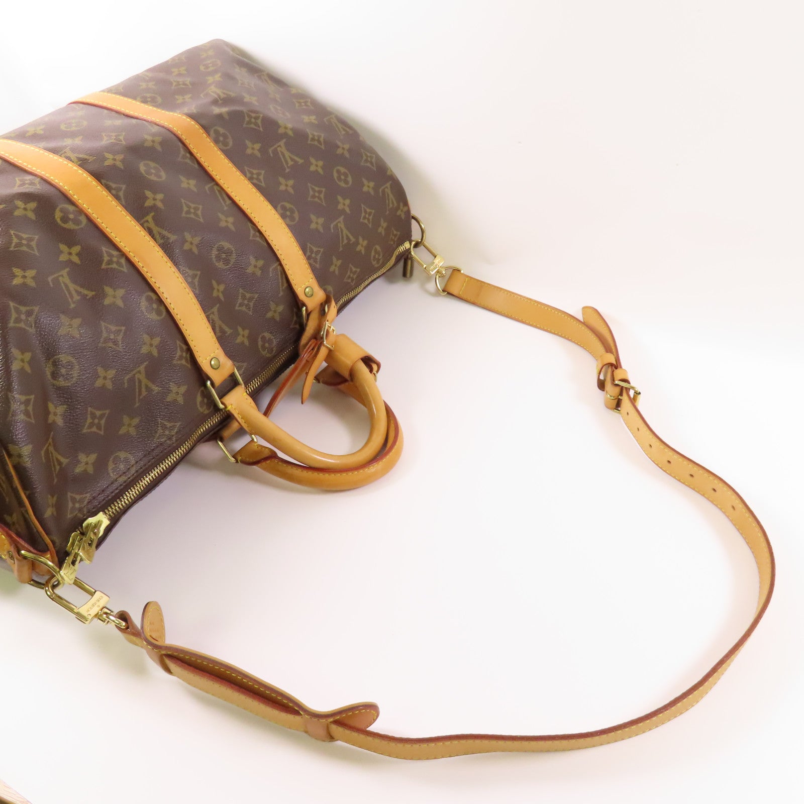 LOUIS VUITTON Monogram Keepall Bandouliere 45金扣手挽肩背兩用袋