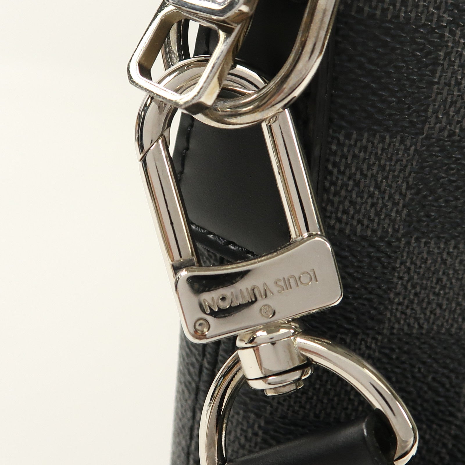 LOUIS VUITTON Damier Graphite Porte Document Jour Business Bag銀扣手挽袋