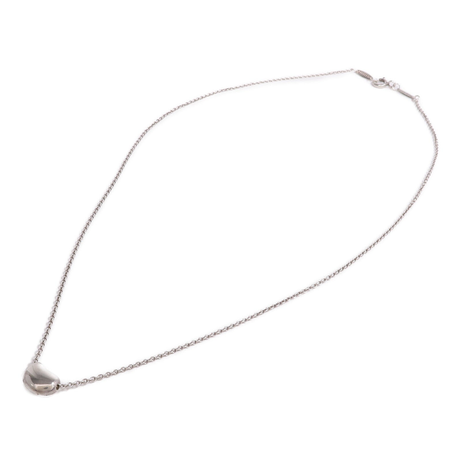 TIFFANY＆CO 925純銀Elsa Peretti Bean Pendant項鍊