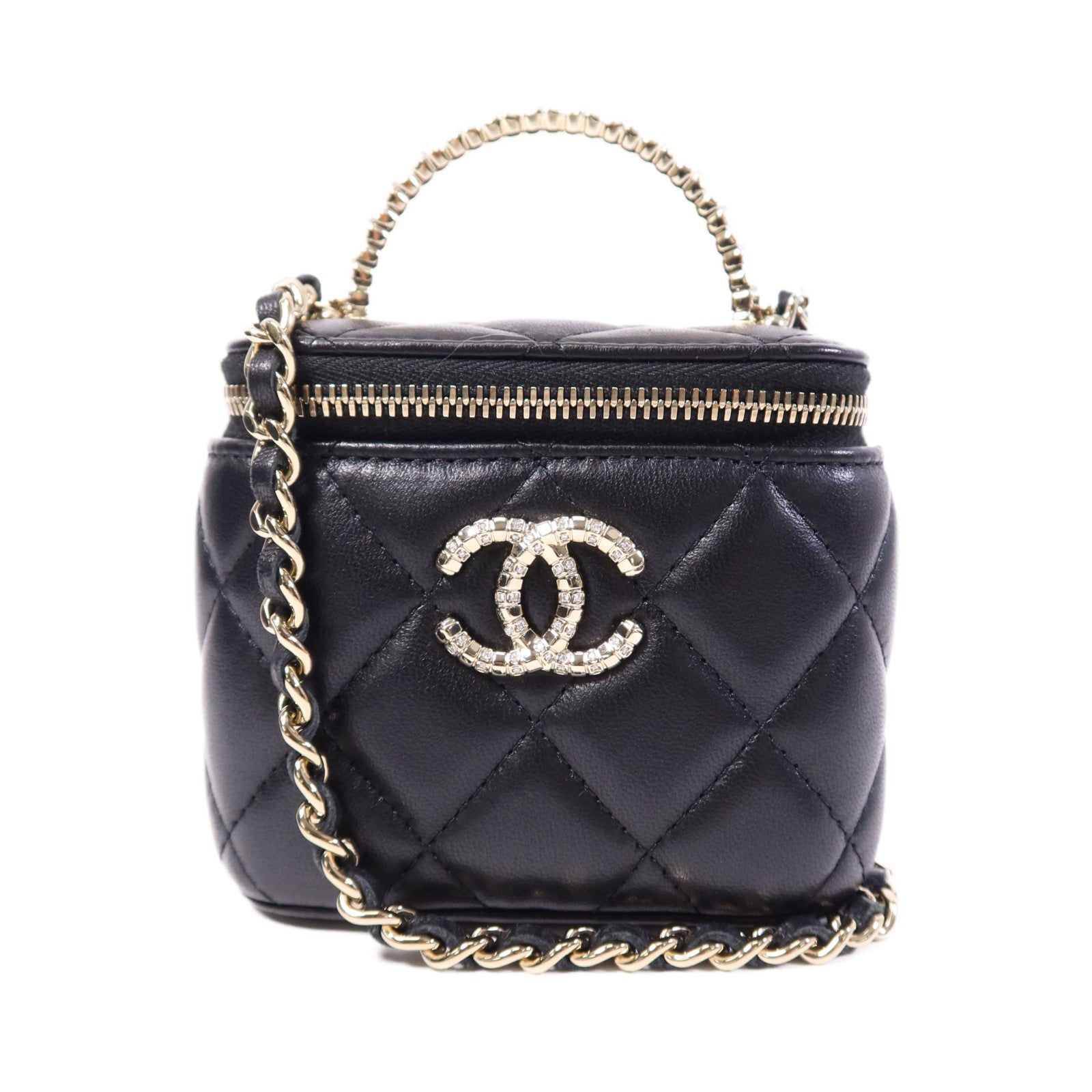 CHANEL 羊皮皮革Chain Shoulder Bag金扣鏈帶肩背袋