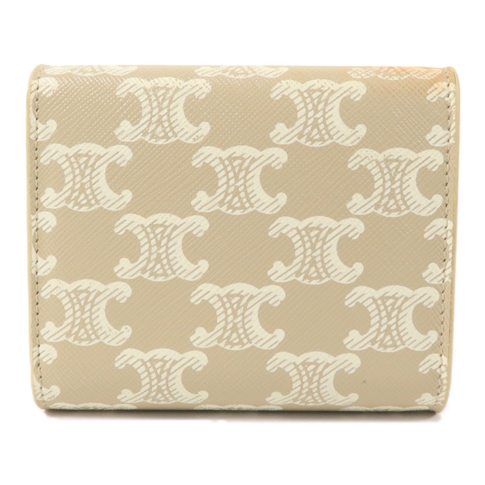 CELINE 塗層帆布Triomphe Small Flap Wallet錢包