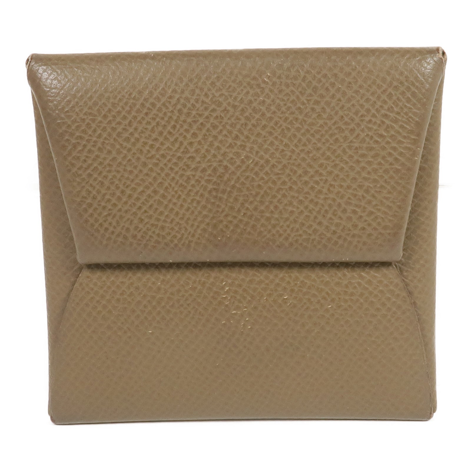 HERMES 【Hermes Fair】Epsom皮革Bastia Coin Case銀扣零錢包Etoupe