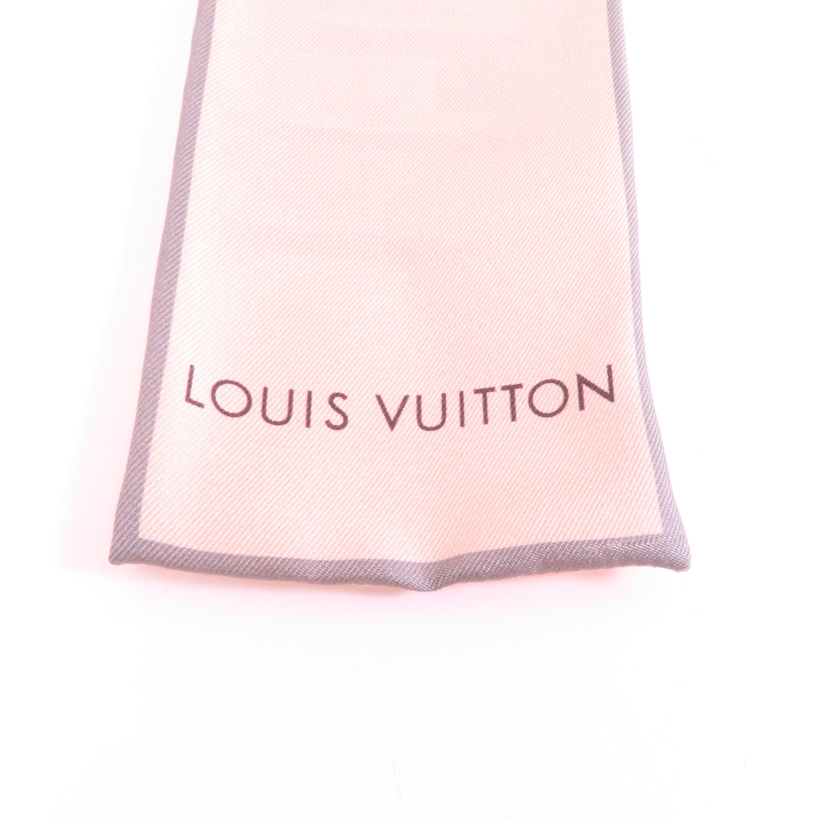LOUIS VUITTON 絲質Trunks Bandeau scarf絲巾粉紅色