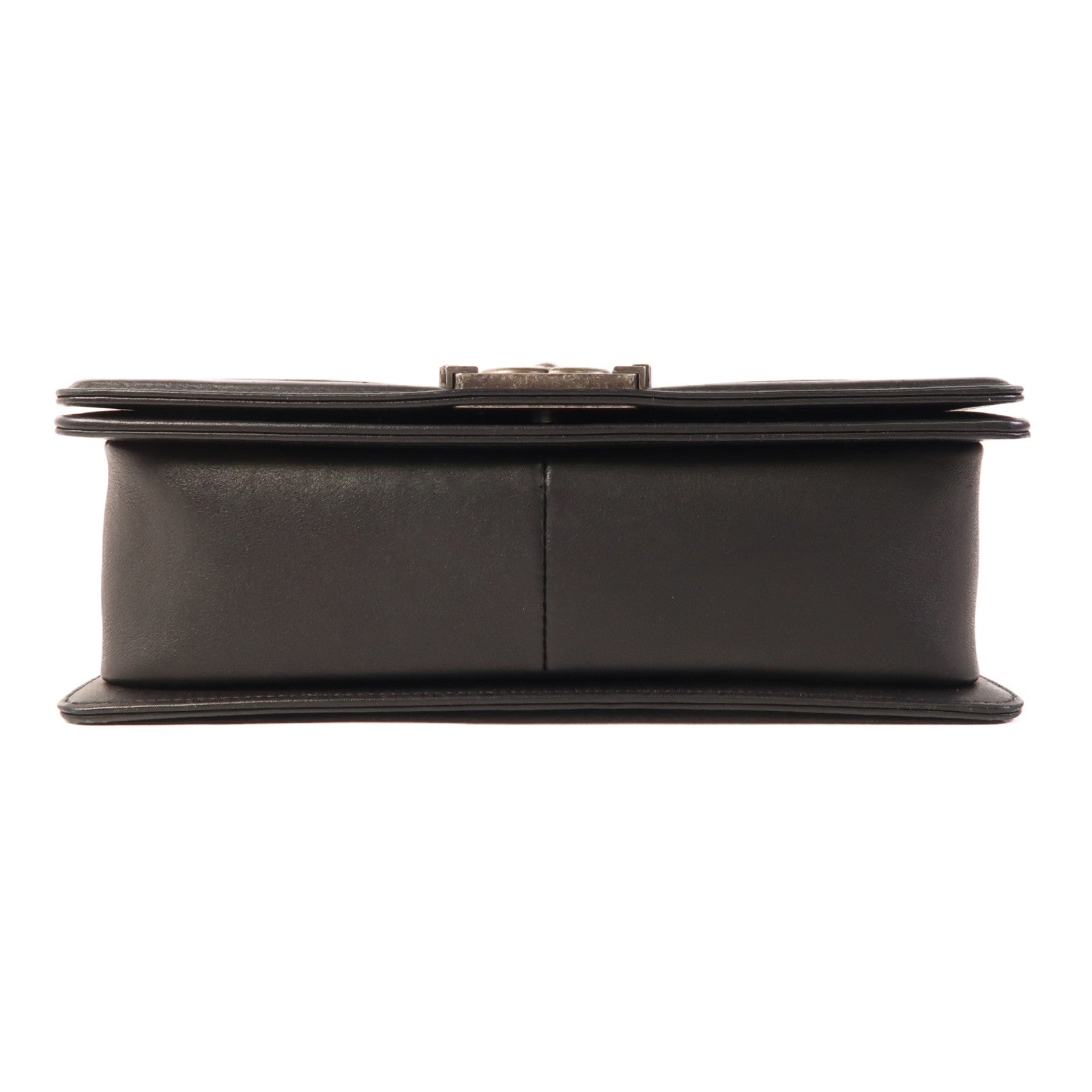 CHANEL 牛皮皮革Boy 25銀扣鏈帶肩背袋