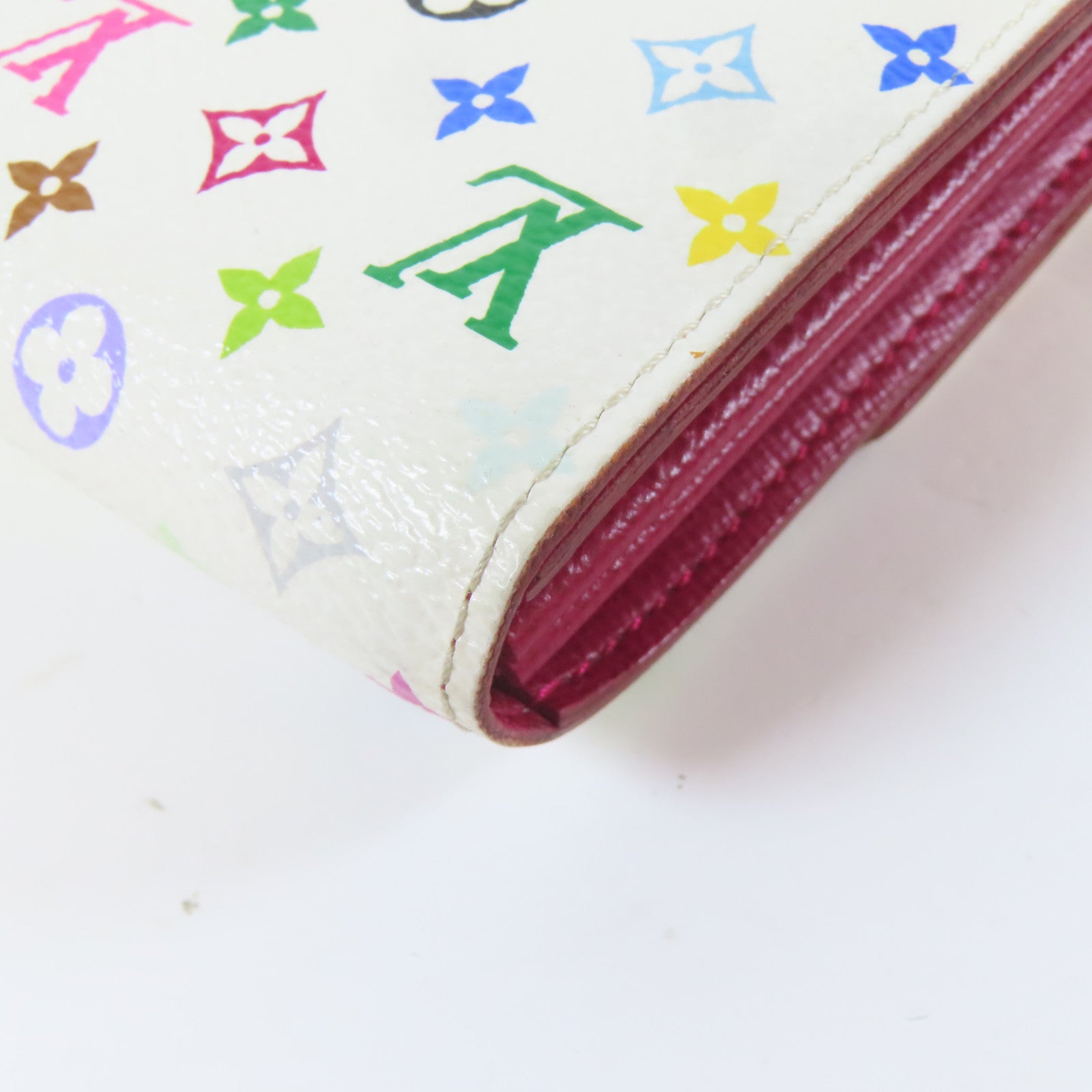 LOUIS VUITTON 【激減優惠】Monogram Multicolore Portefeuille Sarah金扣長錢包白色/多色